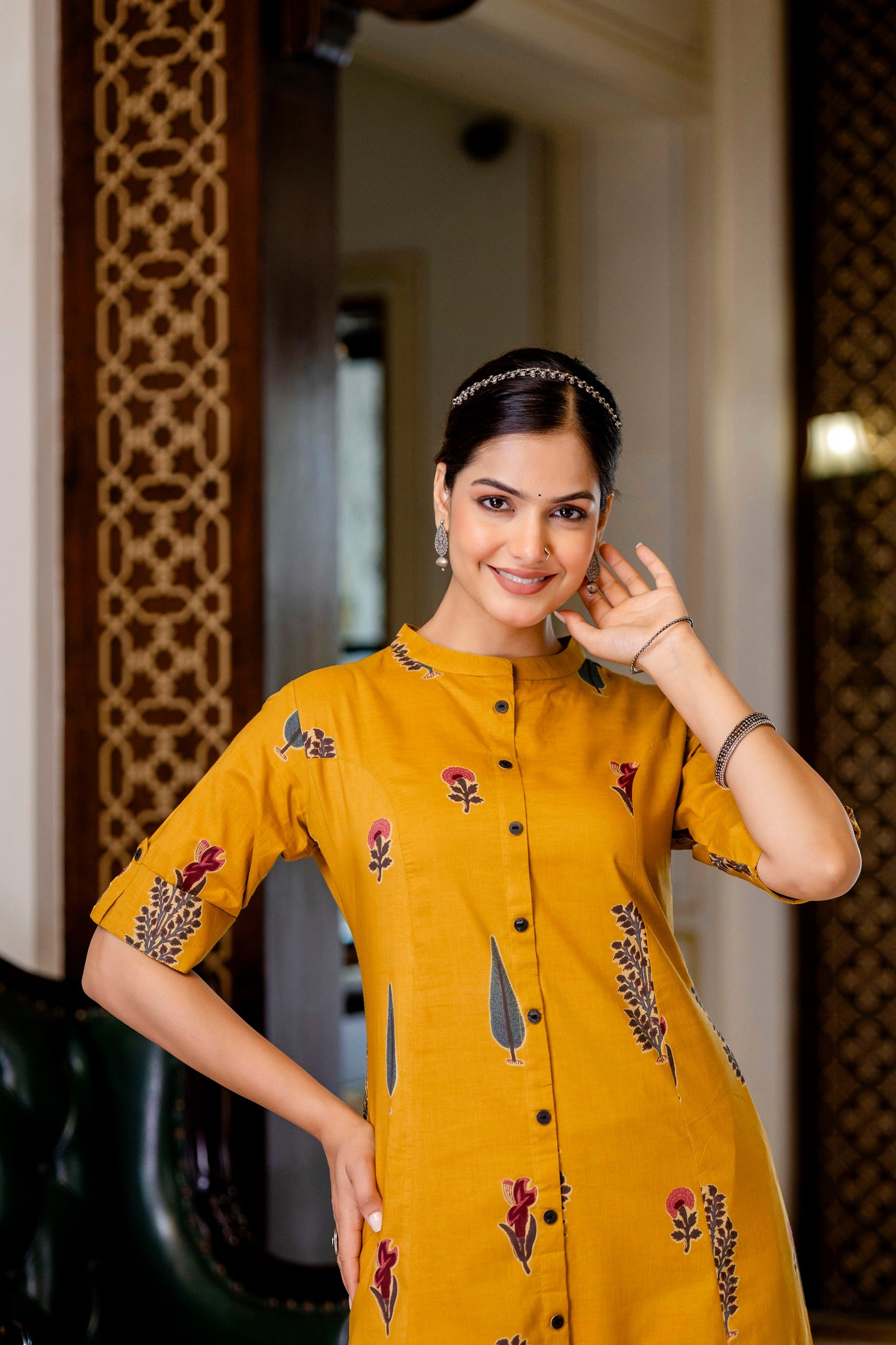 Naaz Cotton A-line Coord Set - The Jaipur Studio