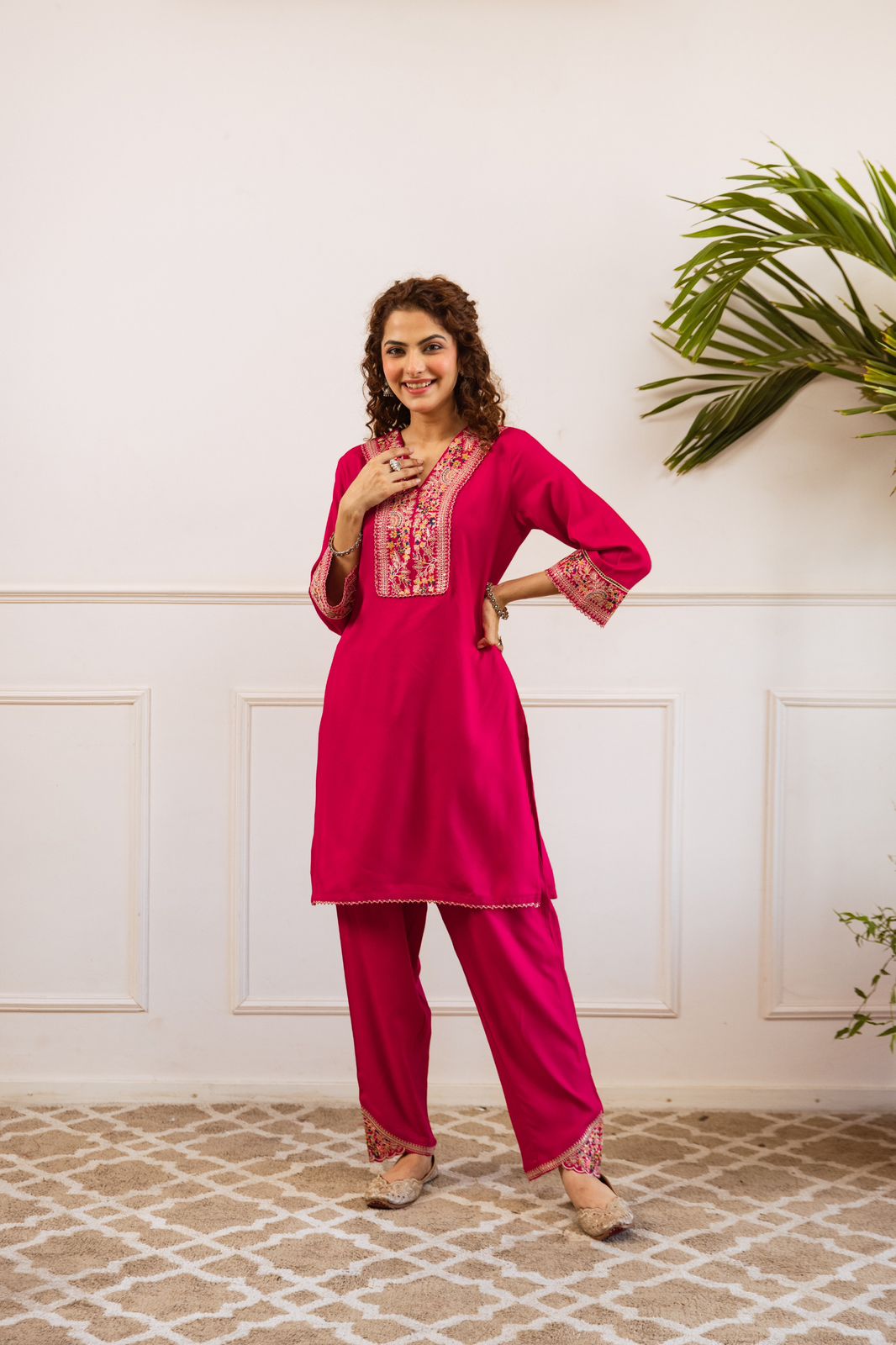 Gulbahaar Two-Piece Embroidered Coord set - The Jaipur Studio