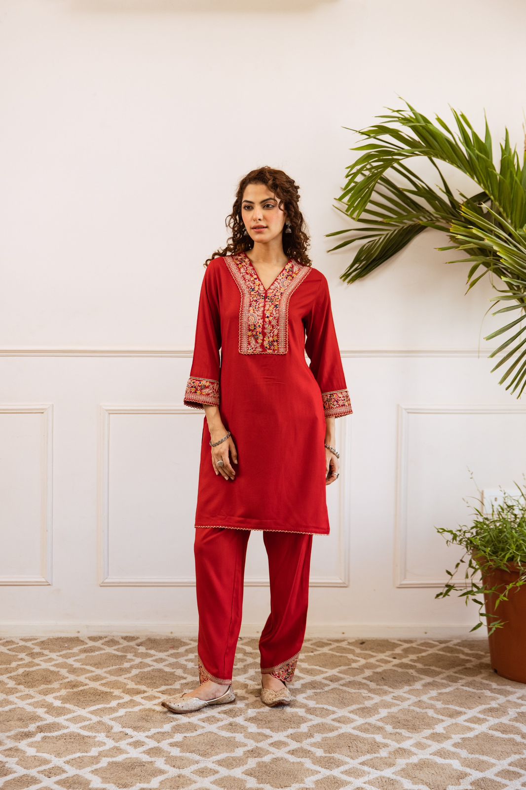 Gulbahaar Two-Piece Embroidered Coord set - The Jaipur Studio