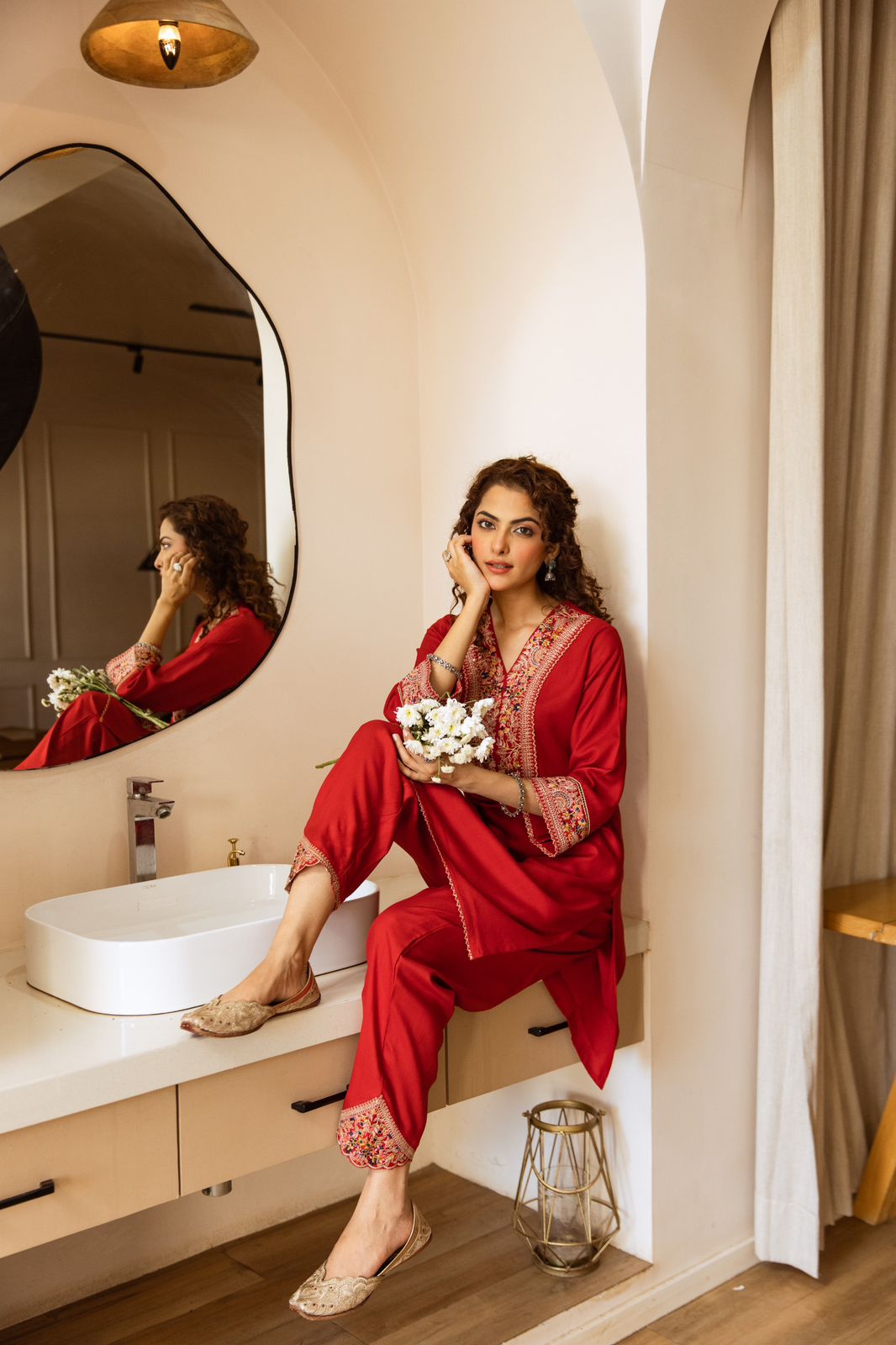 Gulbahaar Two-Piece Embroidered Coord set - The Jaipur Studio