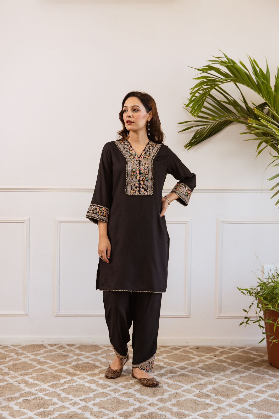 Gulbahaar Two-Piece Embroidered Coord set - The Jaipur Studio