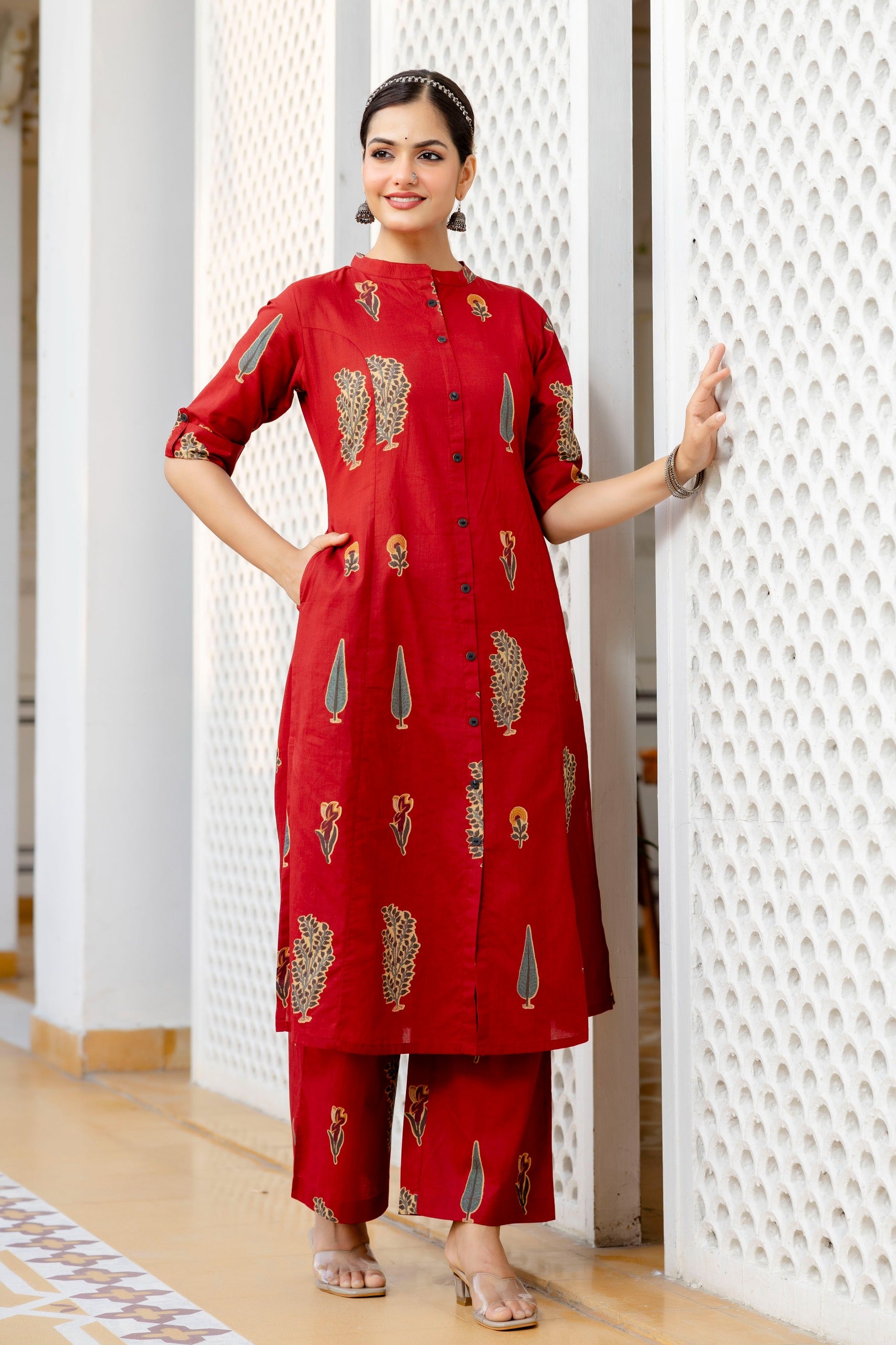 Naaz Cotton A-line Coord Set - The Jaipur Studio