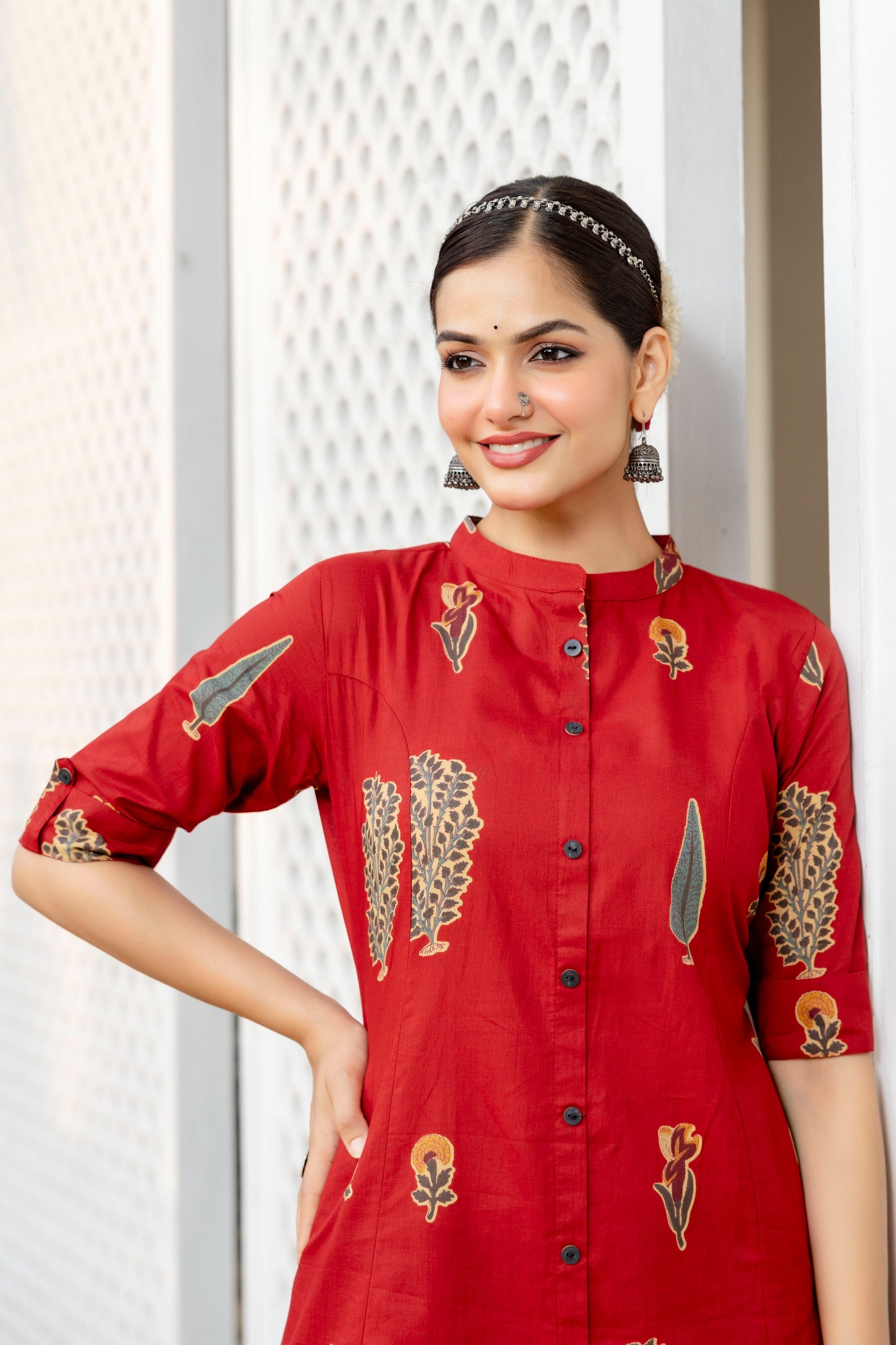 Naaz Cotton A-line Coord Set - The Jaipur Studio