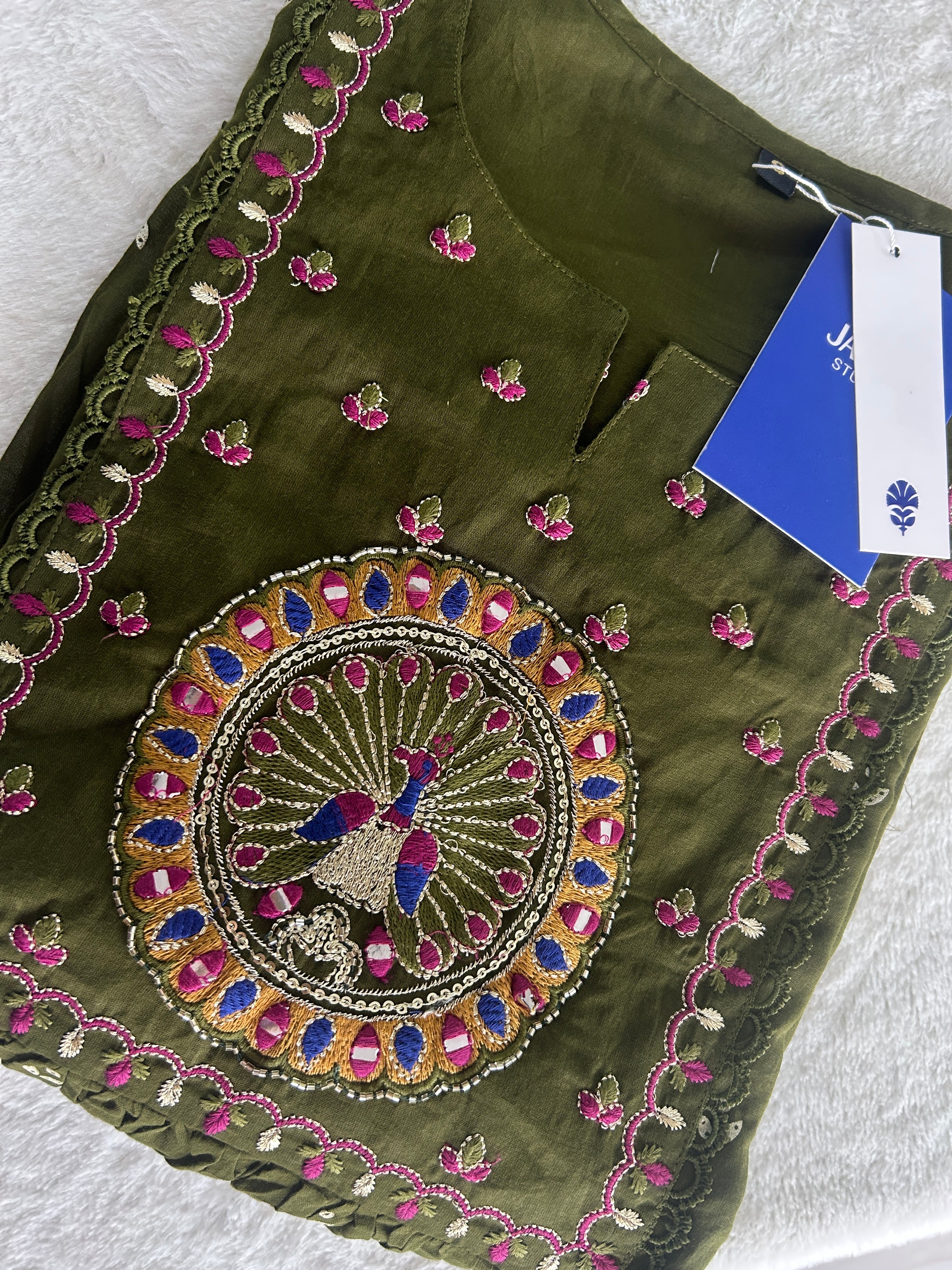 Neerja Mul Cotton Embroidered Pant Set - The Jaipur Studio