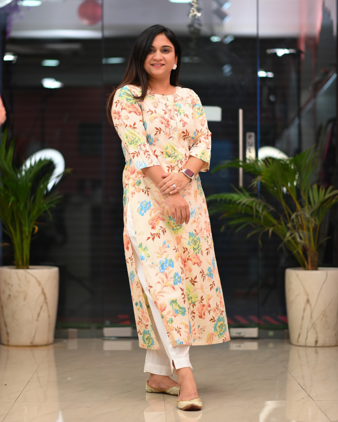 Zoya Casual Cotton straight Kurta - The Jaipur Studio