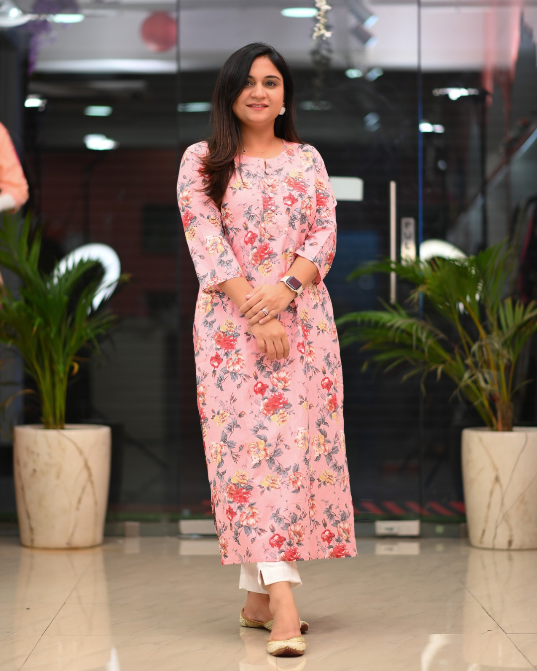 Zoya Casual Cotton straight Kurta - The Jaipur Studio