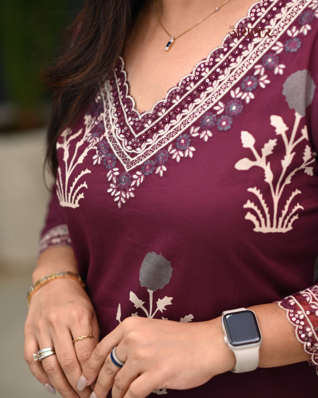 Abiya Cotton Embroidered Afgani Set - The Jaipur Studio