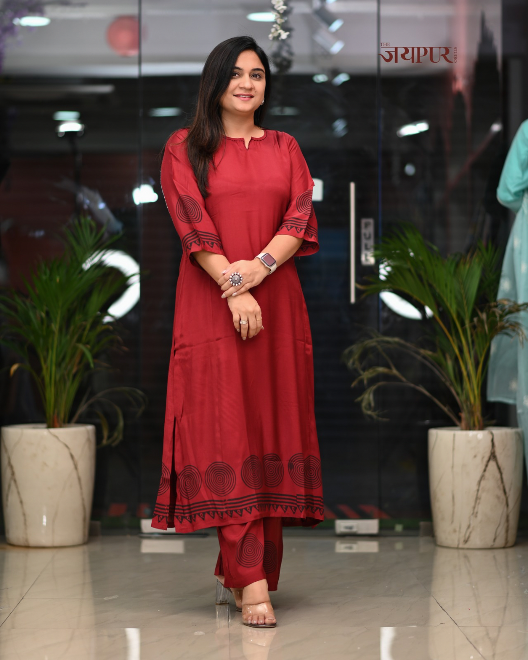Shubha Muslin A-line plazo Coord Set - The Jaipur Studio