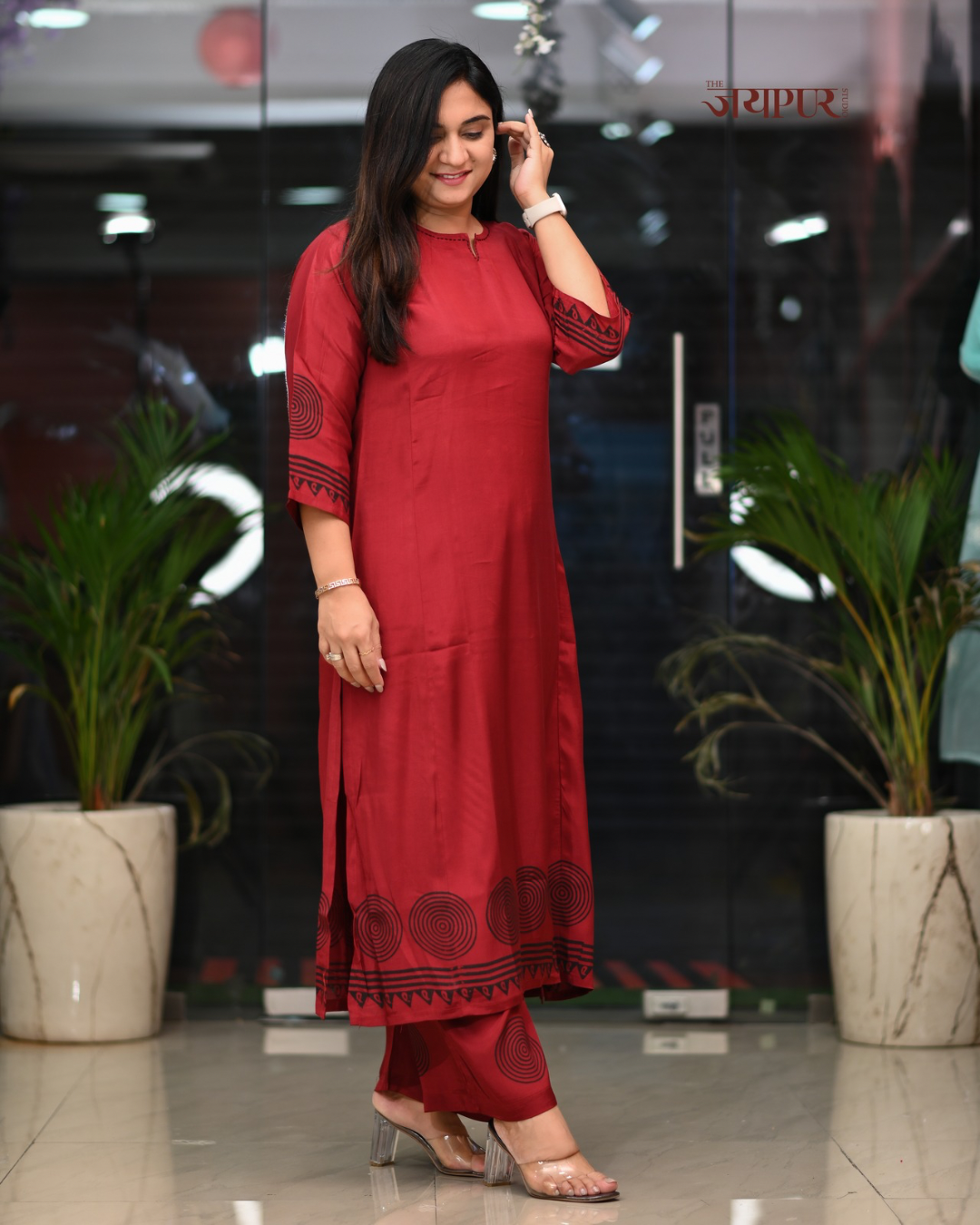 Shubha Muslin A-line plazo Coord Set - The Jaipur Studio