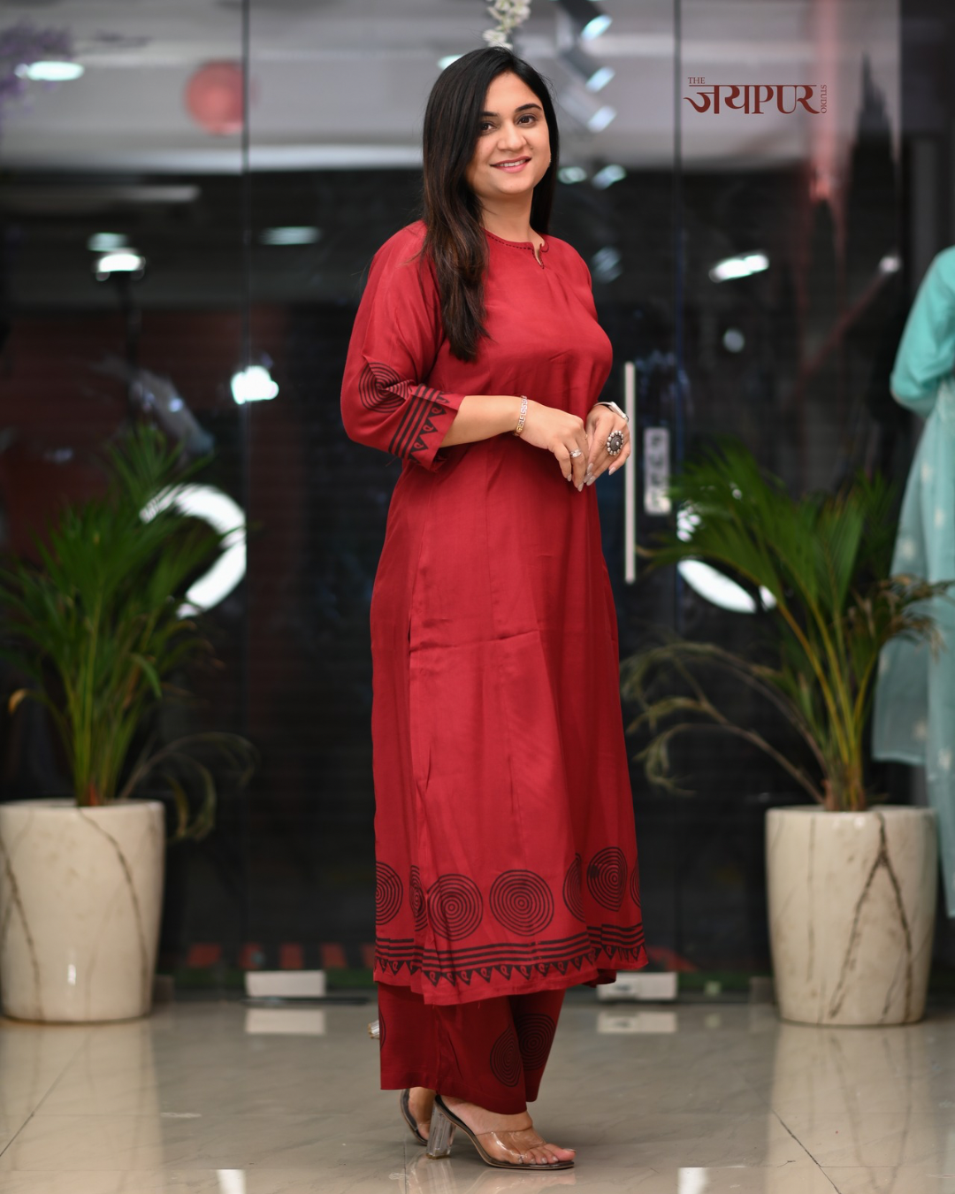Shubha Muslin A-line plazo Coord Set - The Jaipur Studio