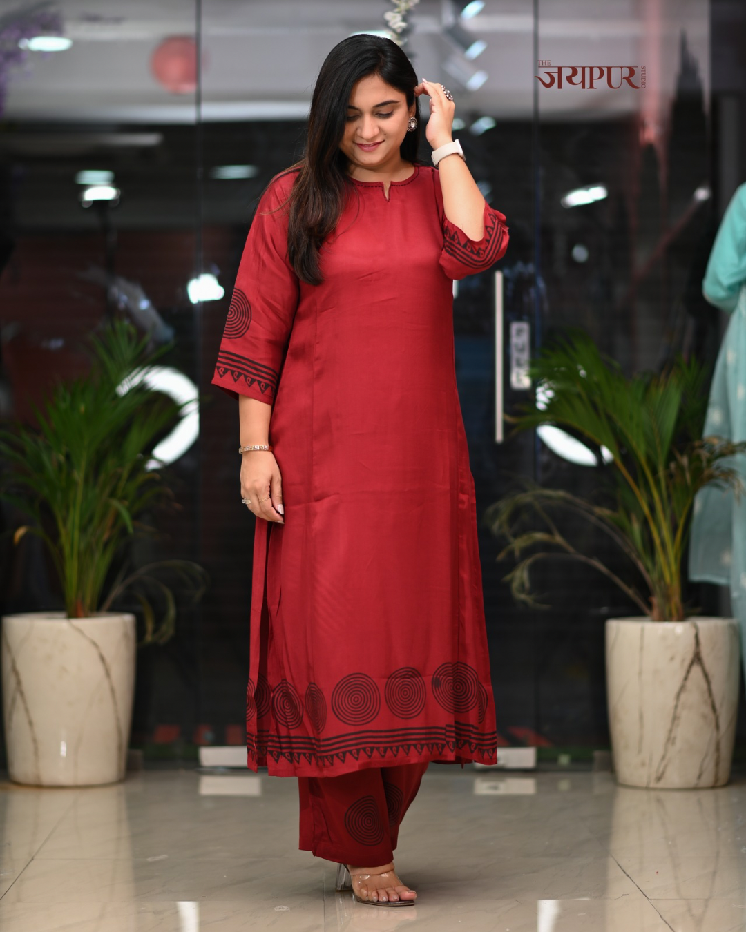 Shubha Muslin A-line plazo Coord Set - The Jaipur Studio