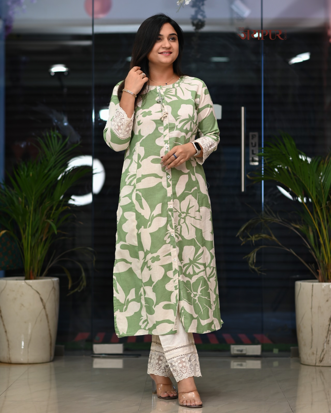 Safia Cotton A-line Pant Set - The Jaipur Studio