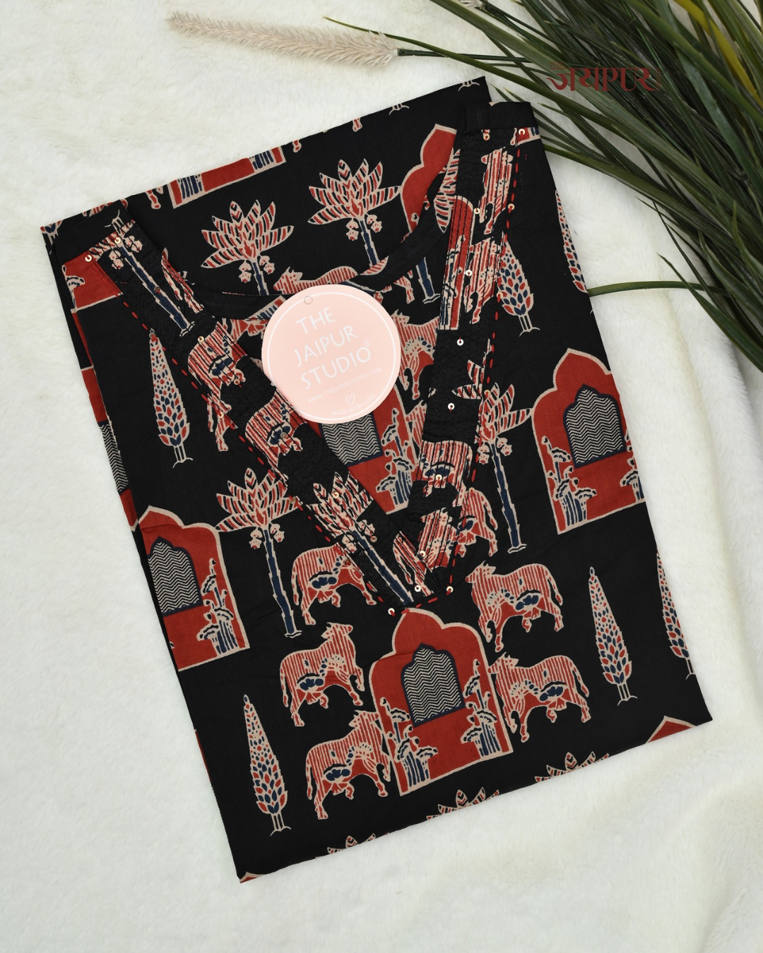 Zoya Casual Cotton straight Kurta - The Jaipur Studio