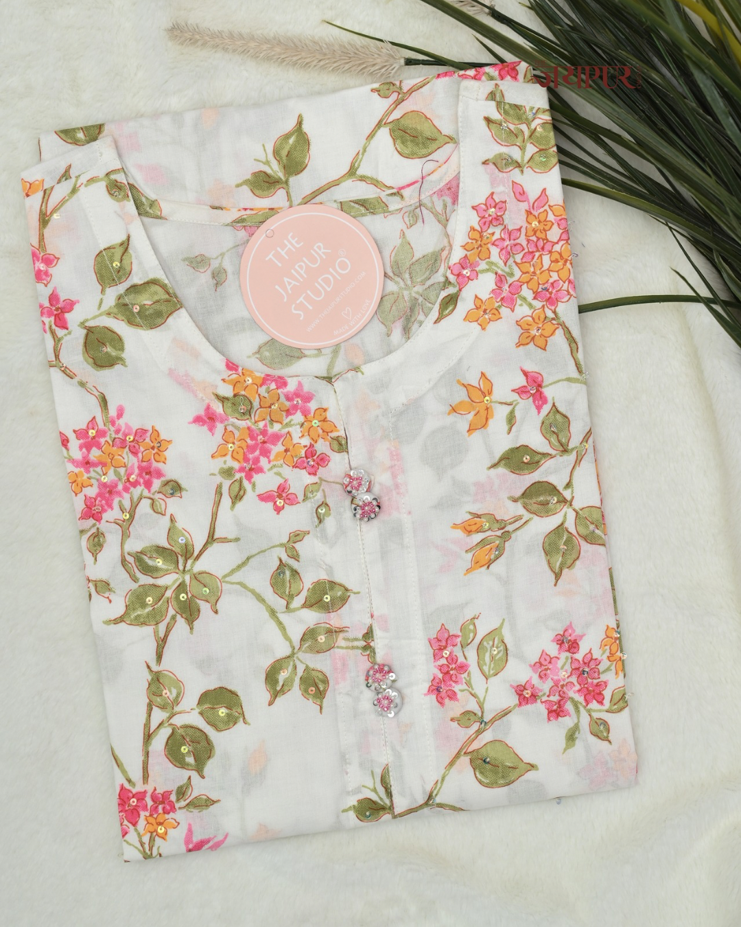 Zoya Casual Cotton straight Kurta - The Jaipur Studio
