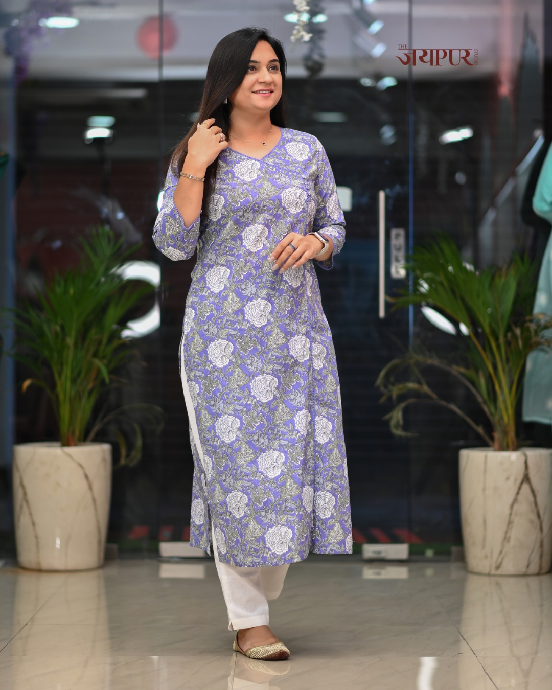 Zoya Casual Cotton straight Kurta - The Jaipur Studio