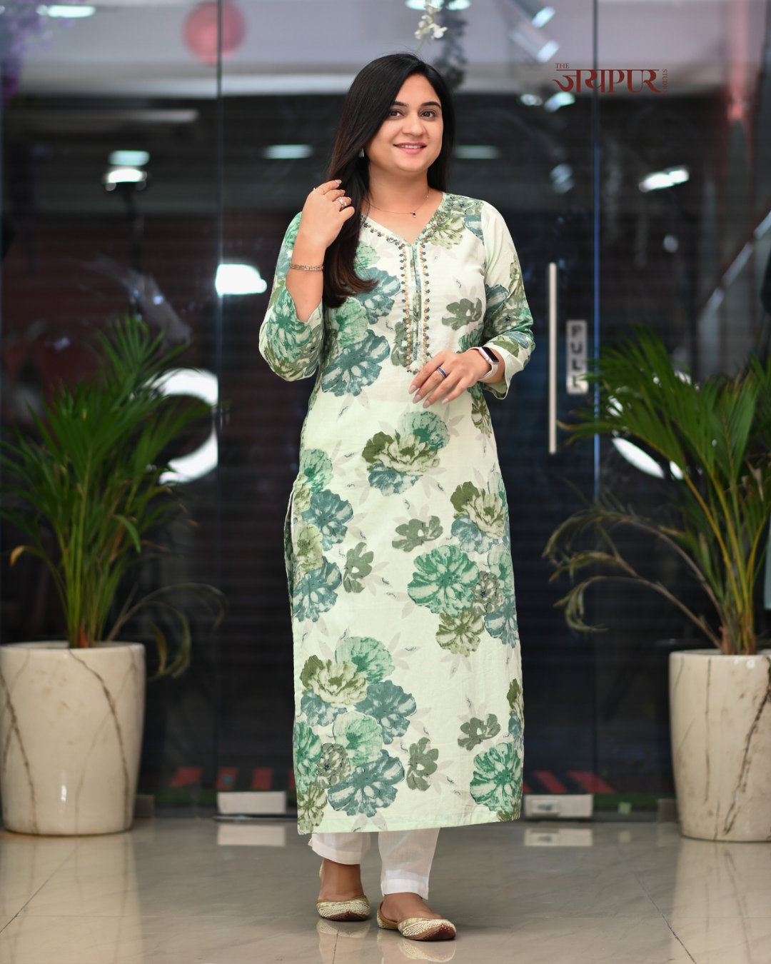 Zoya Casual Cotton straight Kurta - The Jaipur Studio