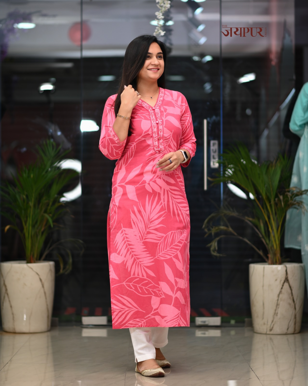 Zoya Casual Cotton straight Kurta - The Jaipur Studio