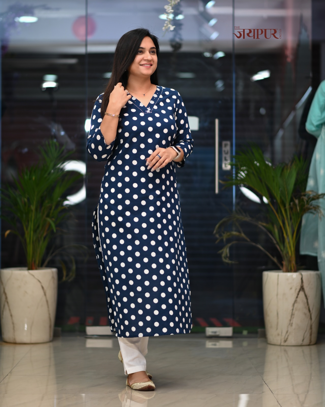 Zoya Casual Cotton straight Kurta - The Jaipur Studio