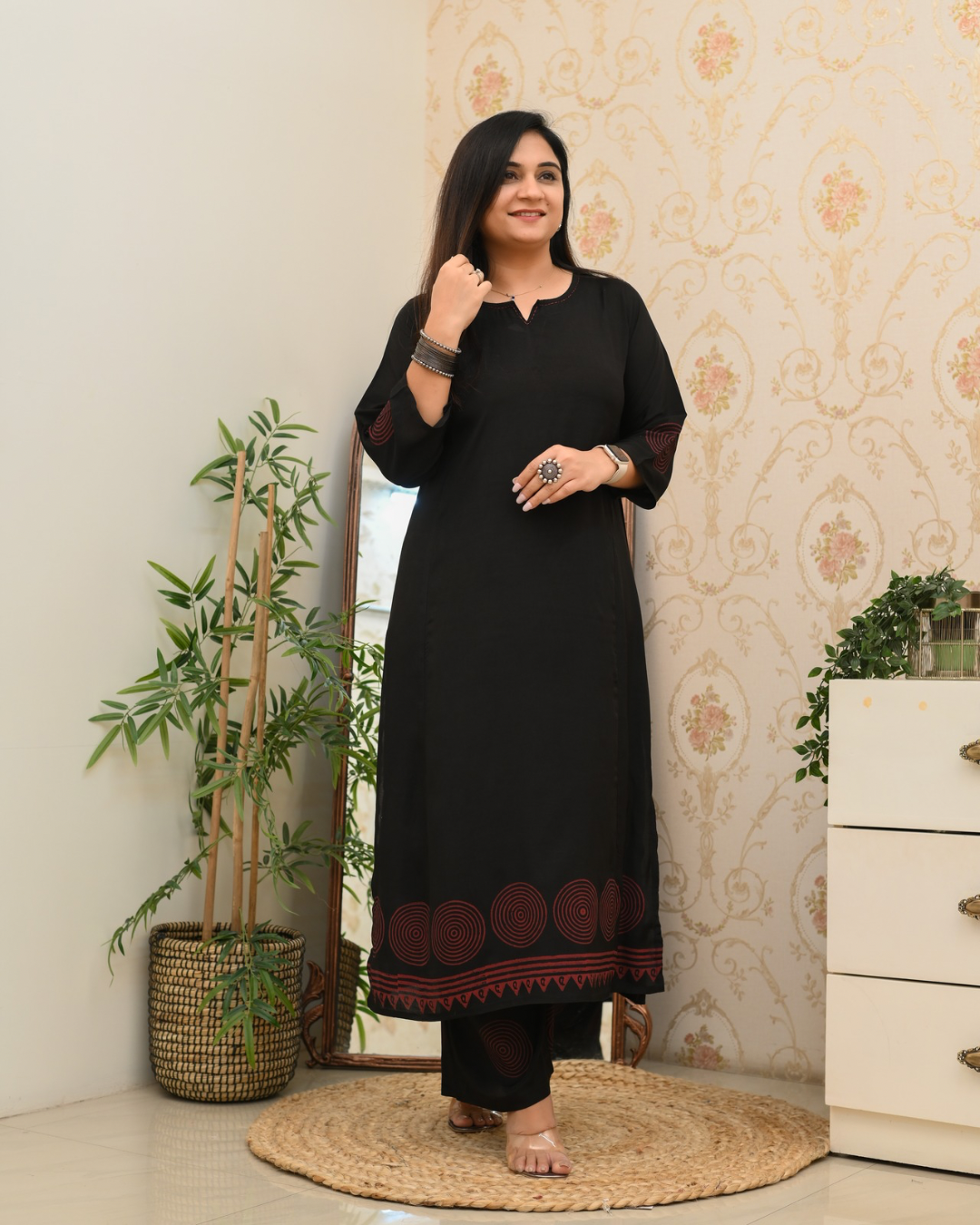 Shubha Muslin A-line plazo Coord Set - The Jaipur Studio