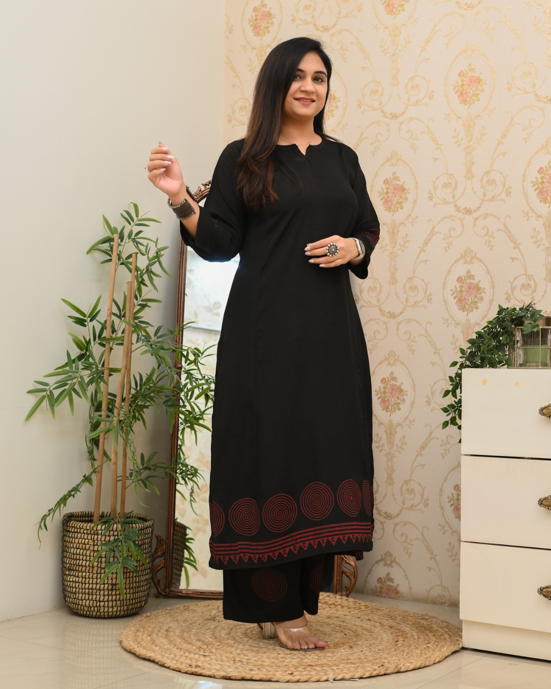 Shubha Muslin A-line plazo Coord Set - The Jaipur Studio