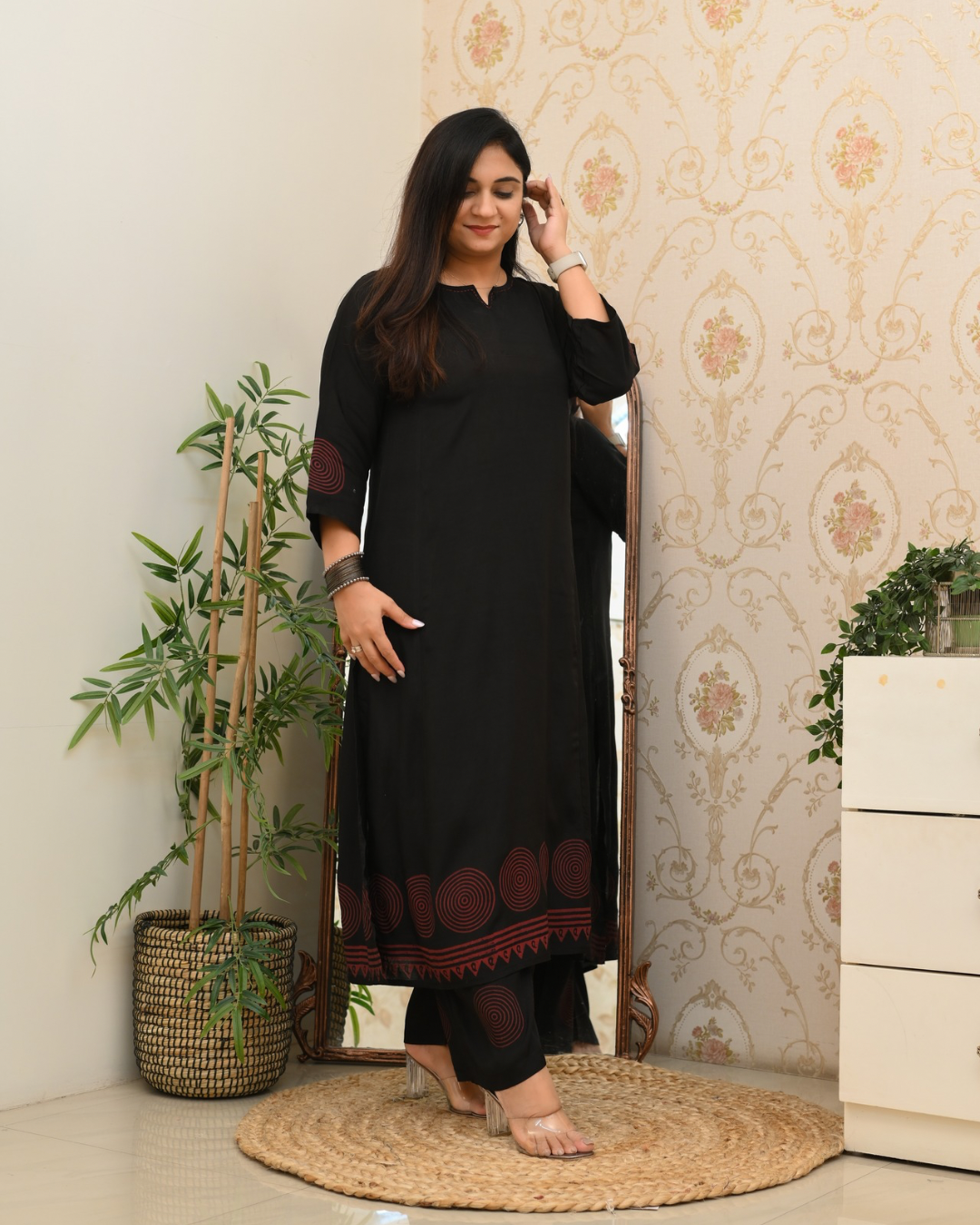 Shubha Muslin A-line plazo Coord Set - The Jaipur Studio