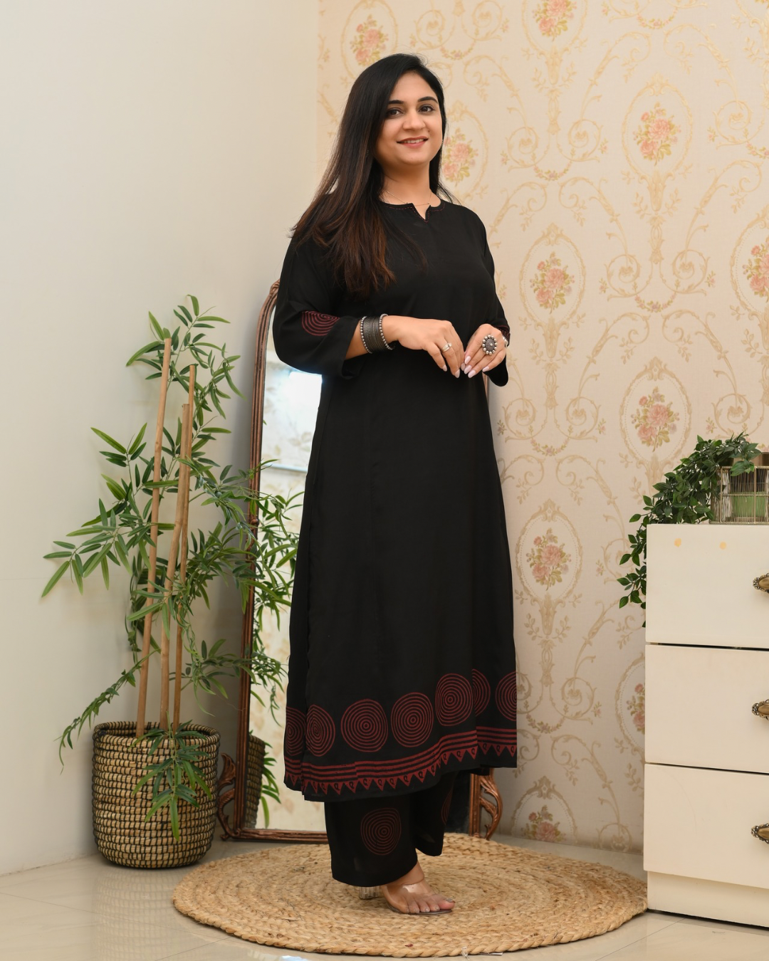 Shubha Muslin A-line plazo Coord Set - The Jaipur Studio
