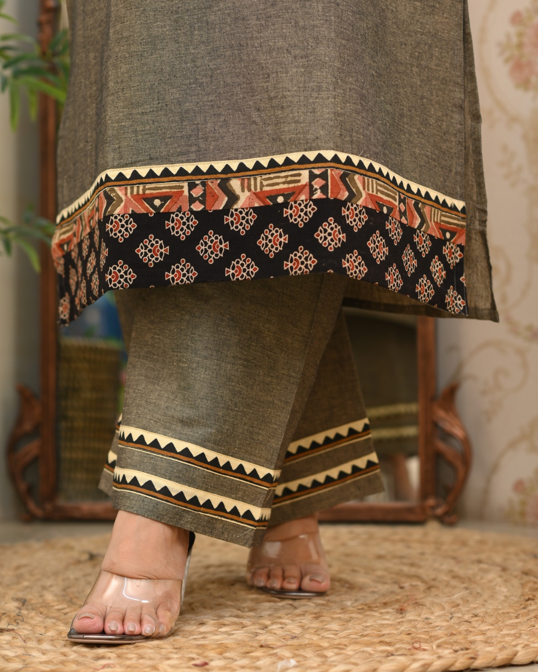Easha Cotton A-line Plazo Coord Set - The Jaipur Studio