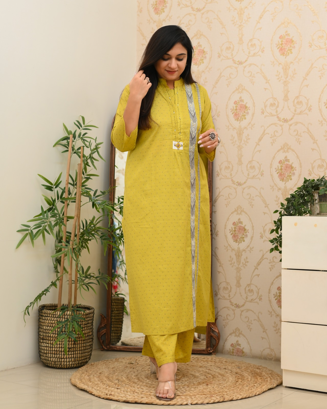 Easha Cotton A-line Plazo Coord Set - The Jaipur Studio