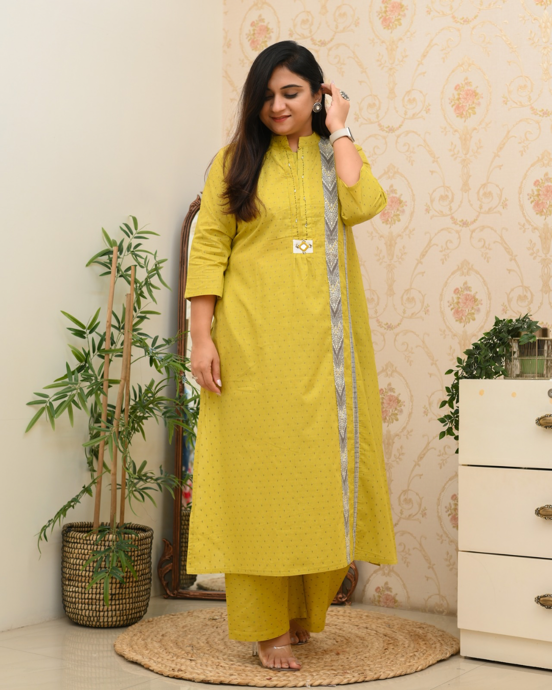 Easha Cotton A-line Plazo Coord Set - The Jaipur Studio