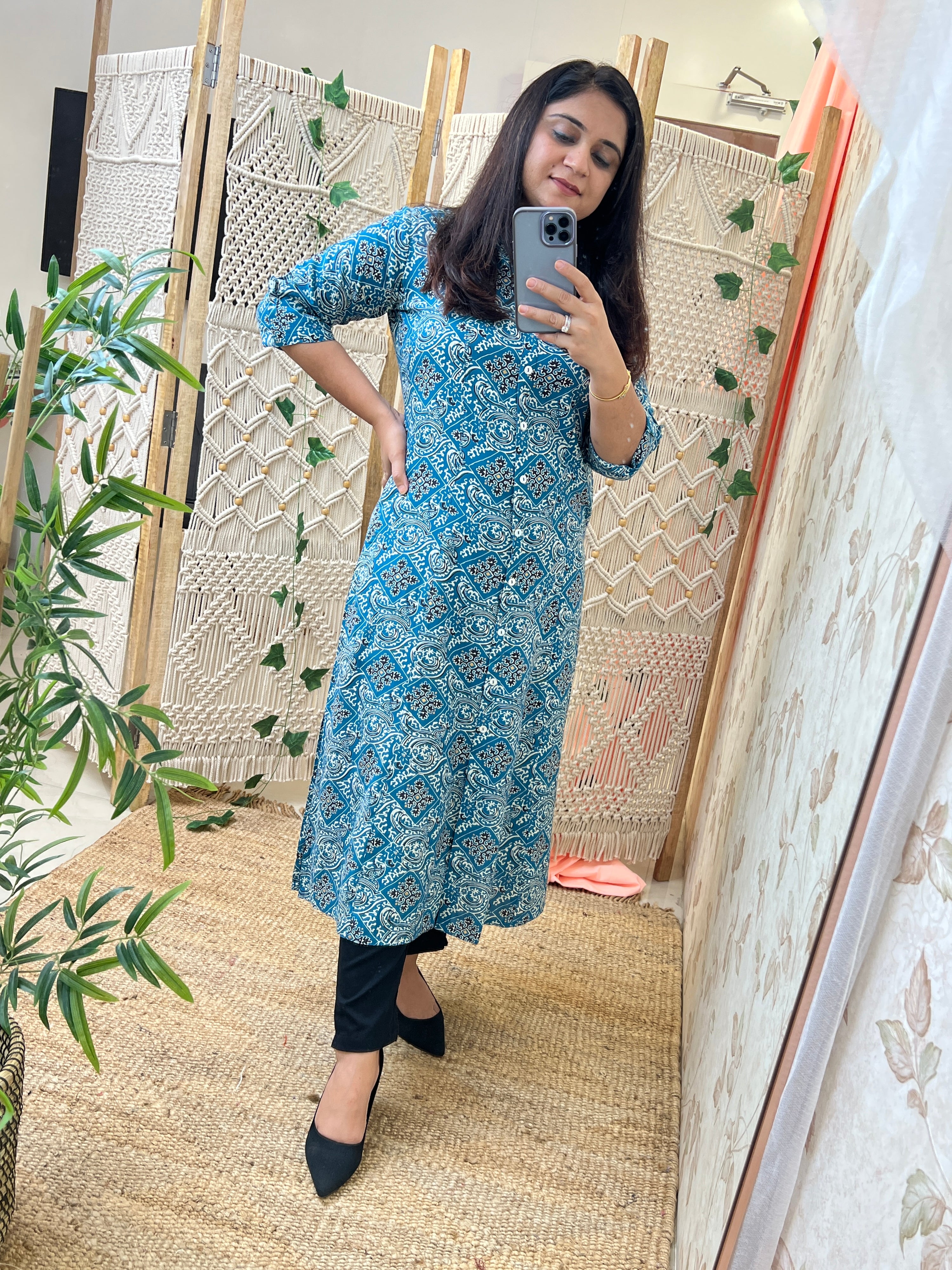 Comfortable Casual A-line Kurta With pocket - The Jaipur Studio