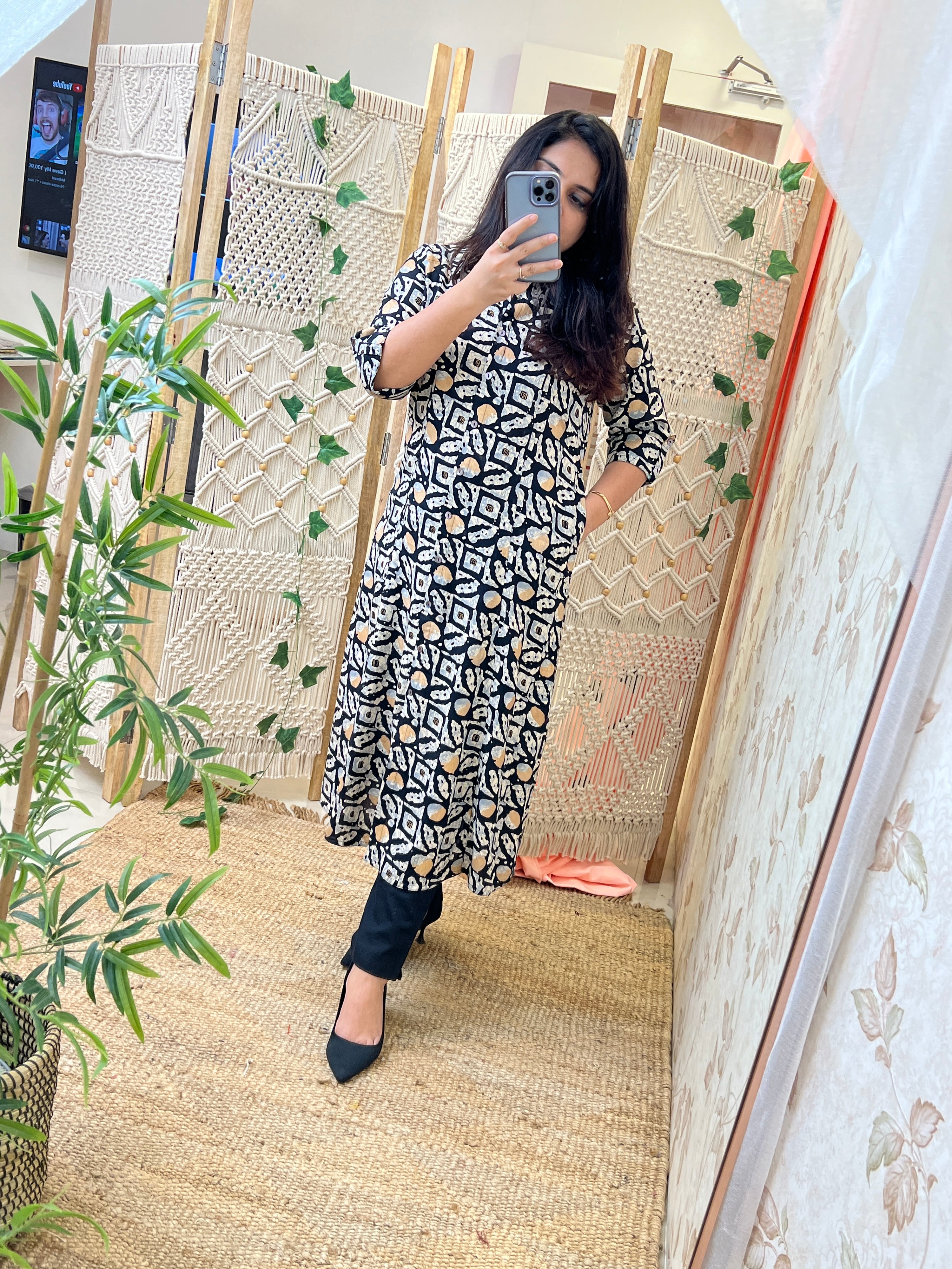 Comfortable Casual A-line Kurta With pocket - The Jaipur Studio