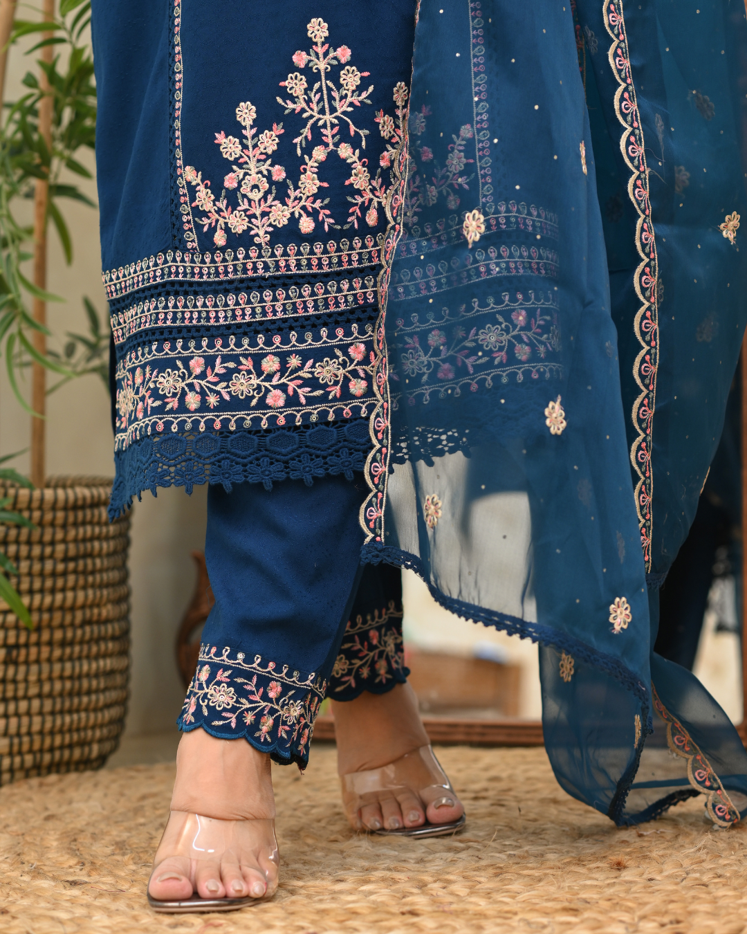 Sohanika Rayon Embroidered Straight Suit - The Jaipur Studio