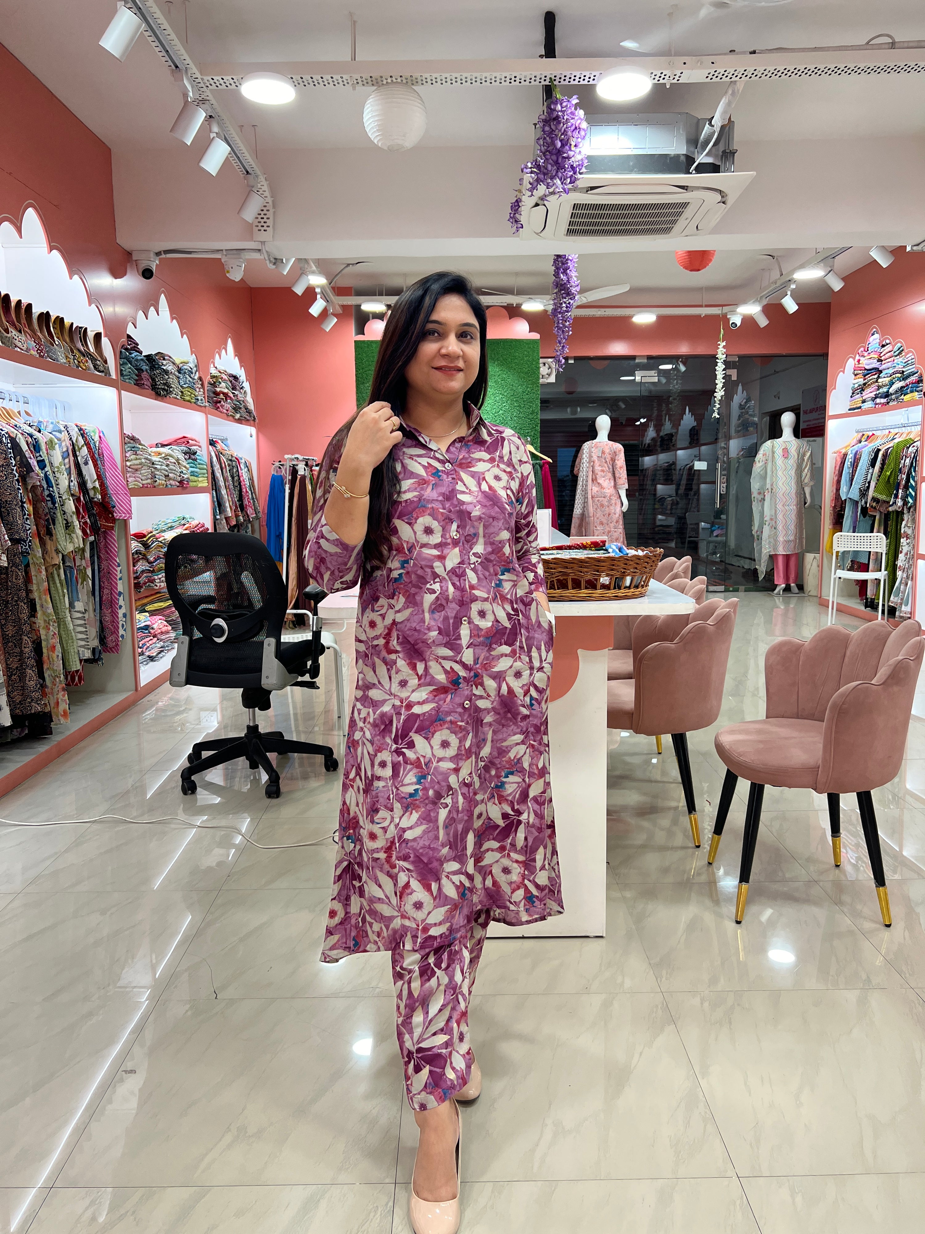 Floral Muslin Coord Set - The Jaipur Studio