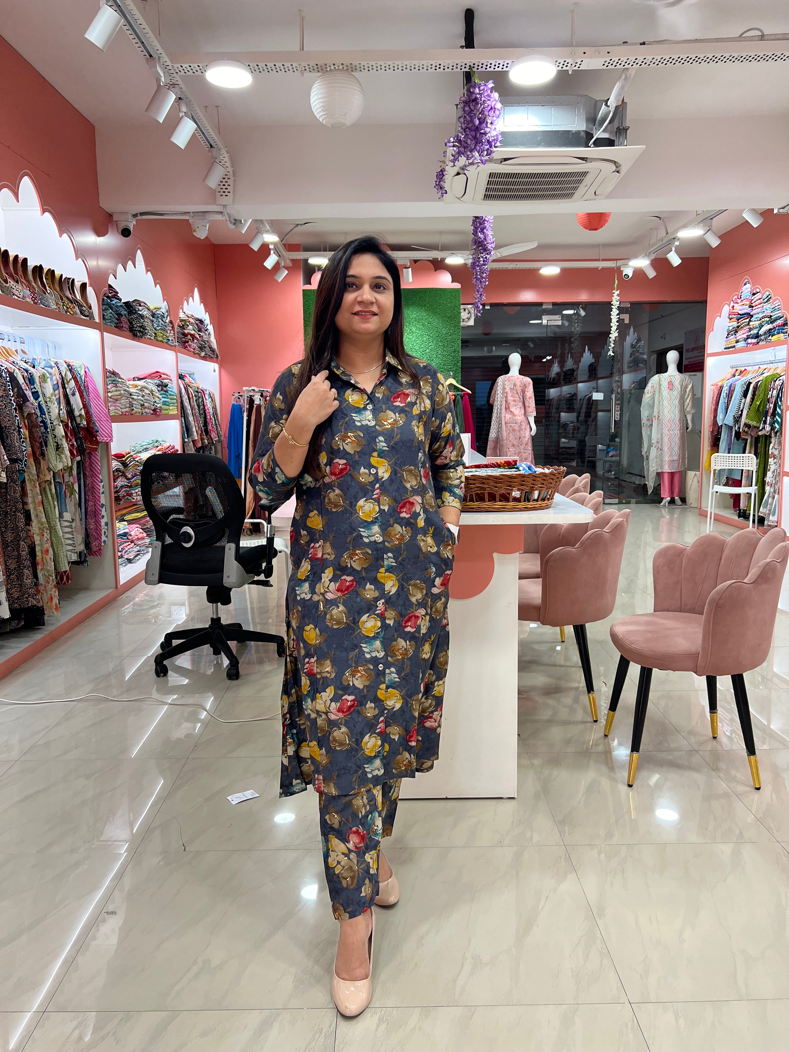 Floral Muslin Coord Set - The Jaipur Studio