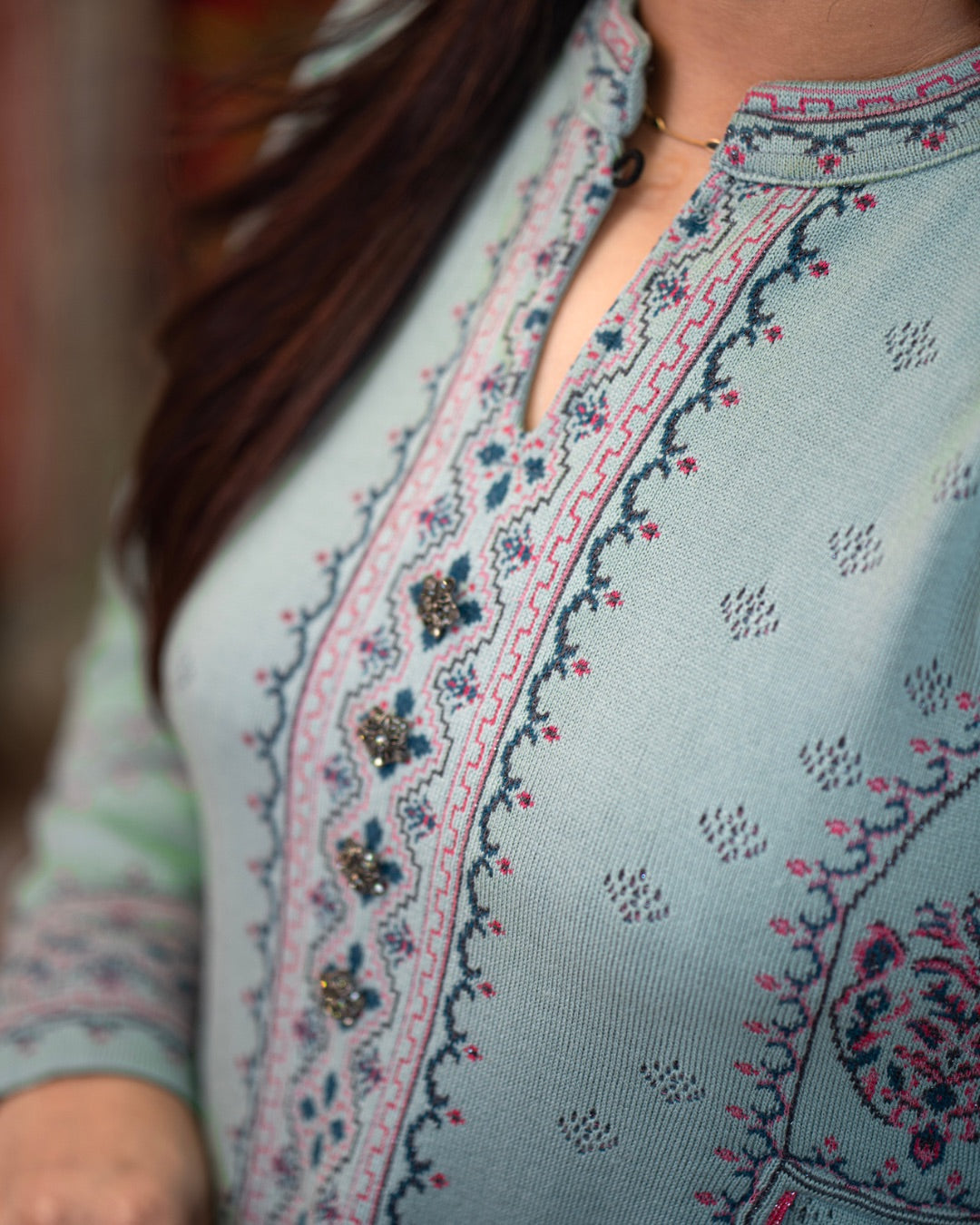 Samaira Woollen Anarkali Pant Set - The Jaipur Studio