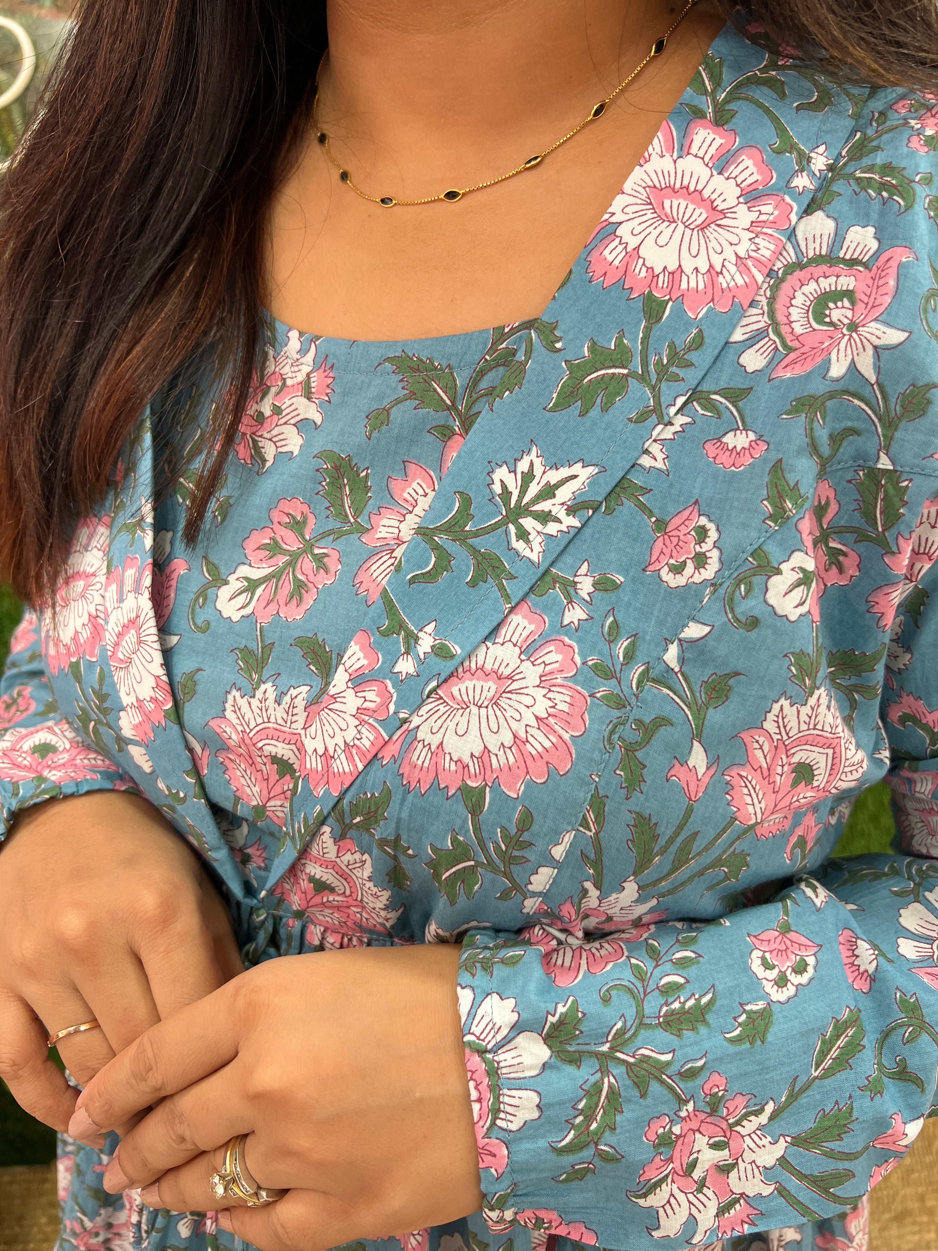 Cotton Double Layered Printed Short Top - The Jaipur Studio