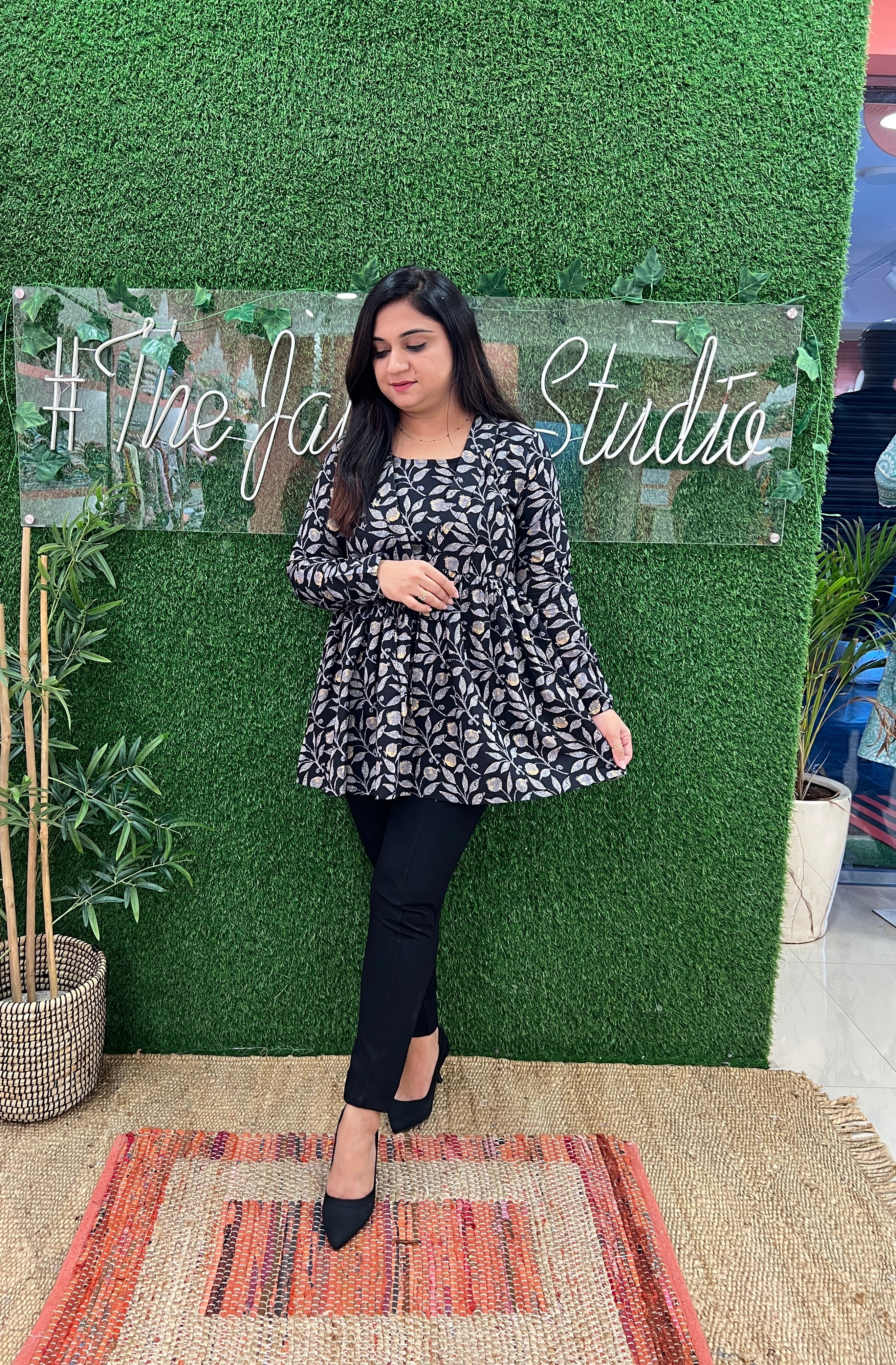 Cotton Double Layered Printed Short Top - The Jaipur Studio