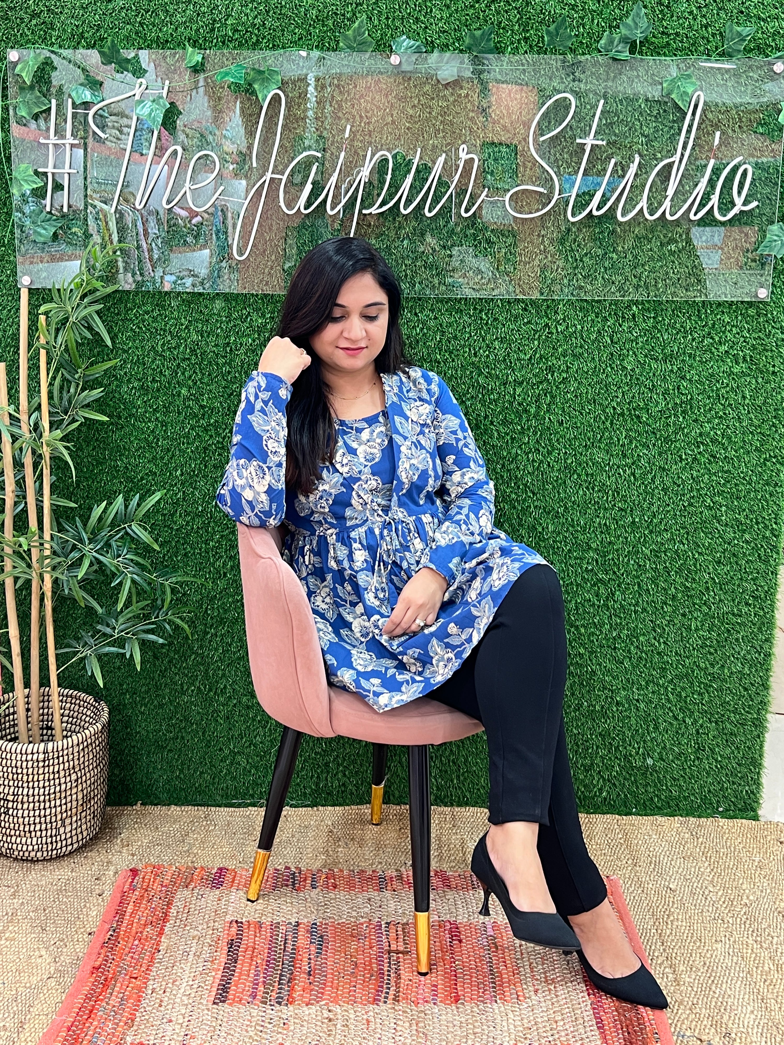 Cotton Double Layered Printed Short Top - The Jaipur Studio