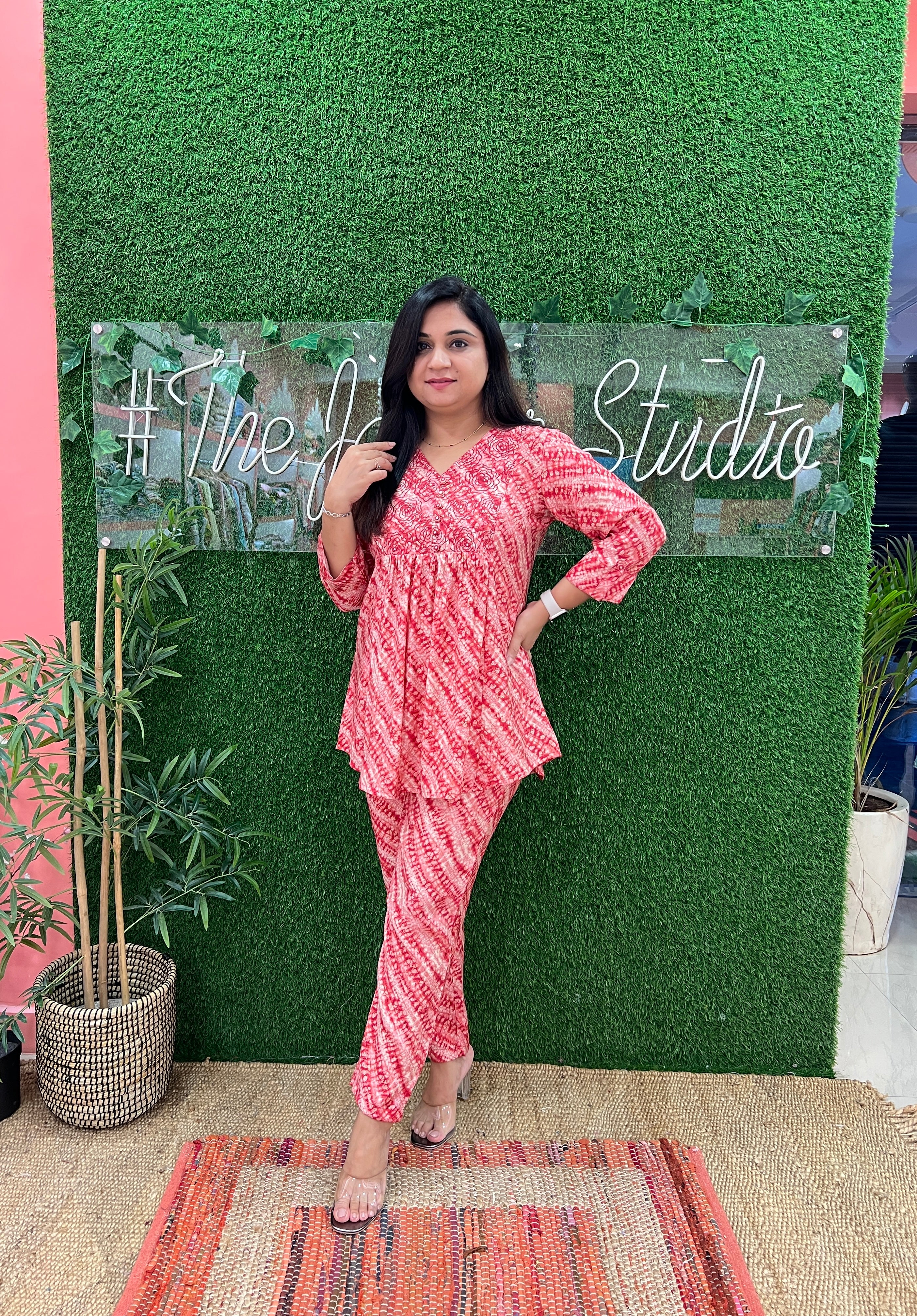 Tie and Dye Muslin Embroidered Coord Set - The Jaipur Studio