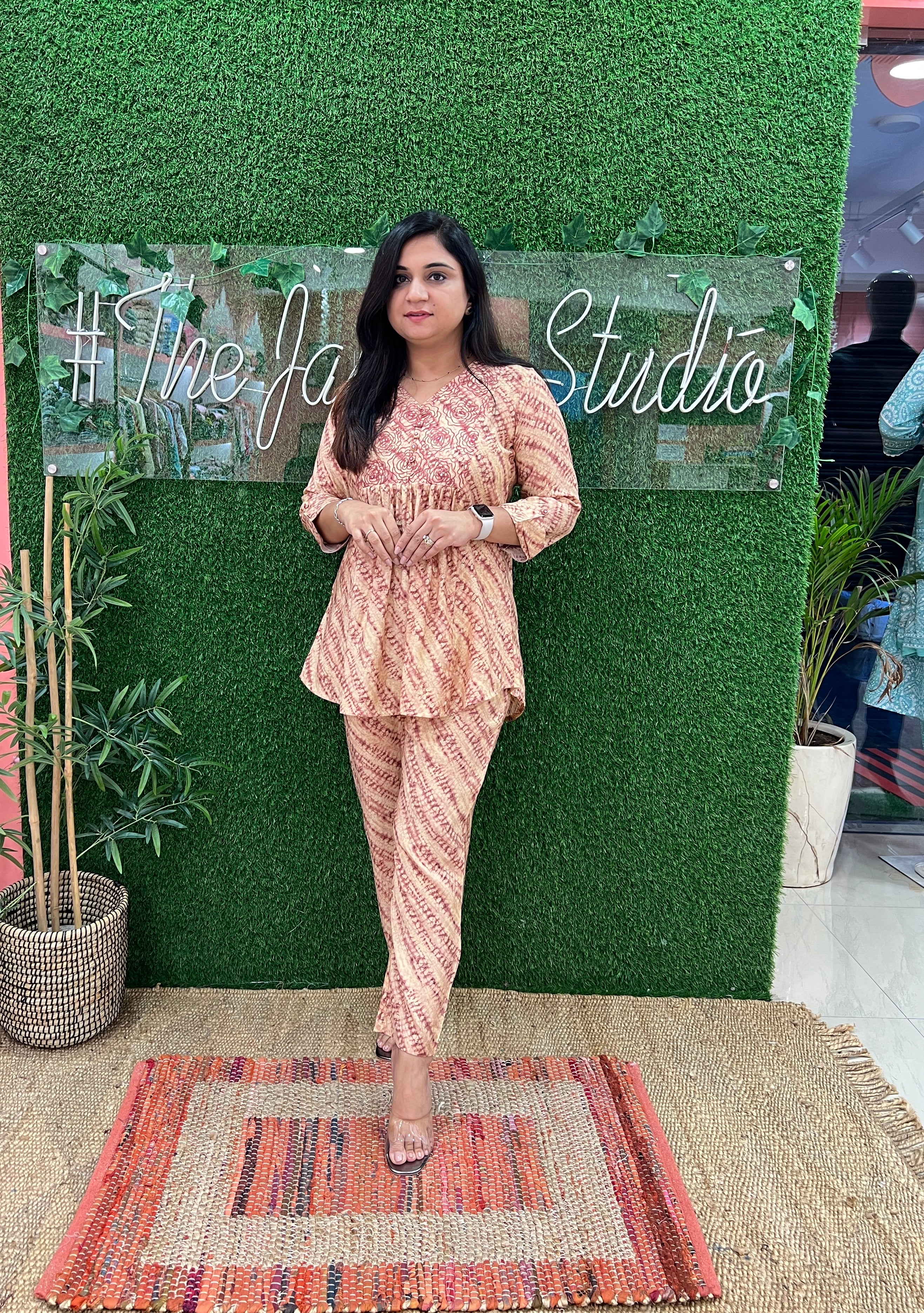 Tie and Dye Muslin Embroidered Coord Set - The Jaipur Studio