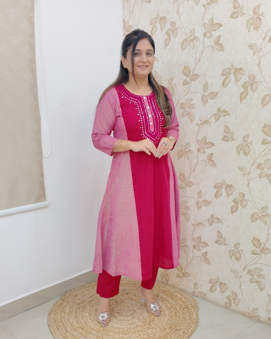 Kanya Handloom Embroidered Pant Set - The Jaipur Studio