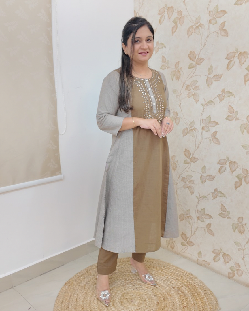 Kanya Handloom Embroidered Pant Set - The Jaipur Studio