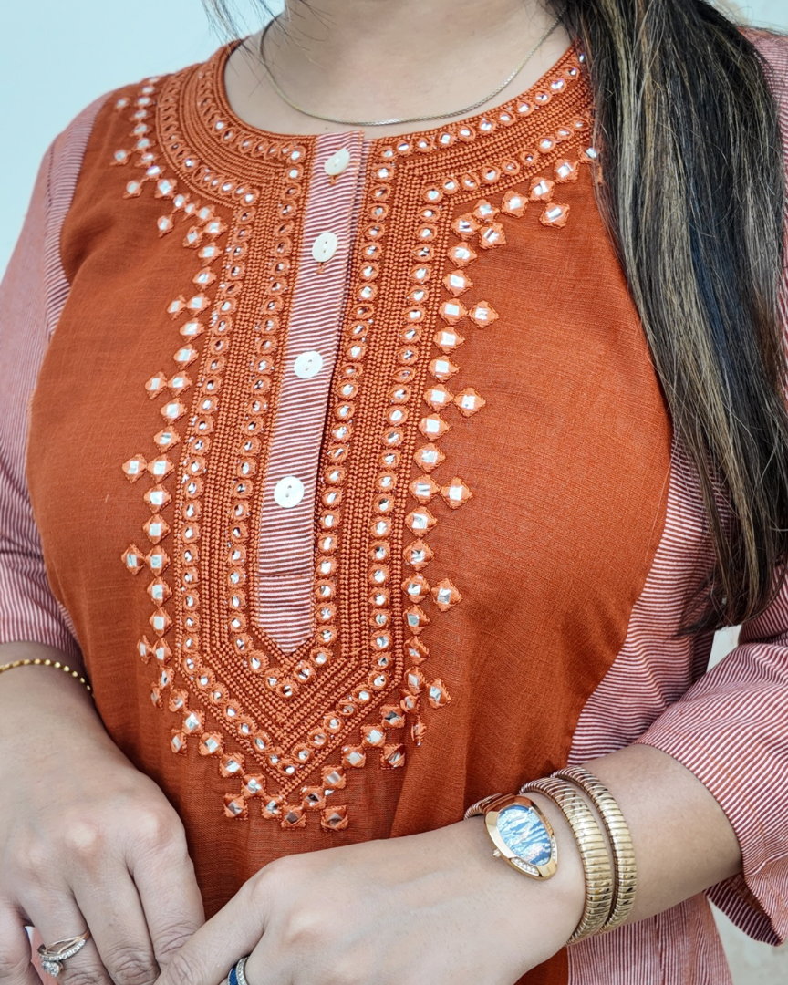 Kanya Handloom Embroidered Pant Set - The Jaipur Studio