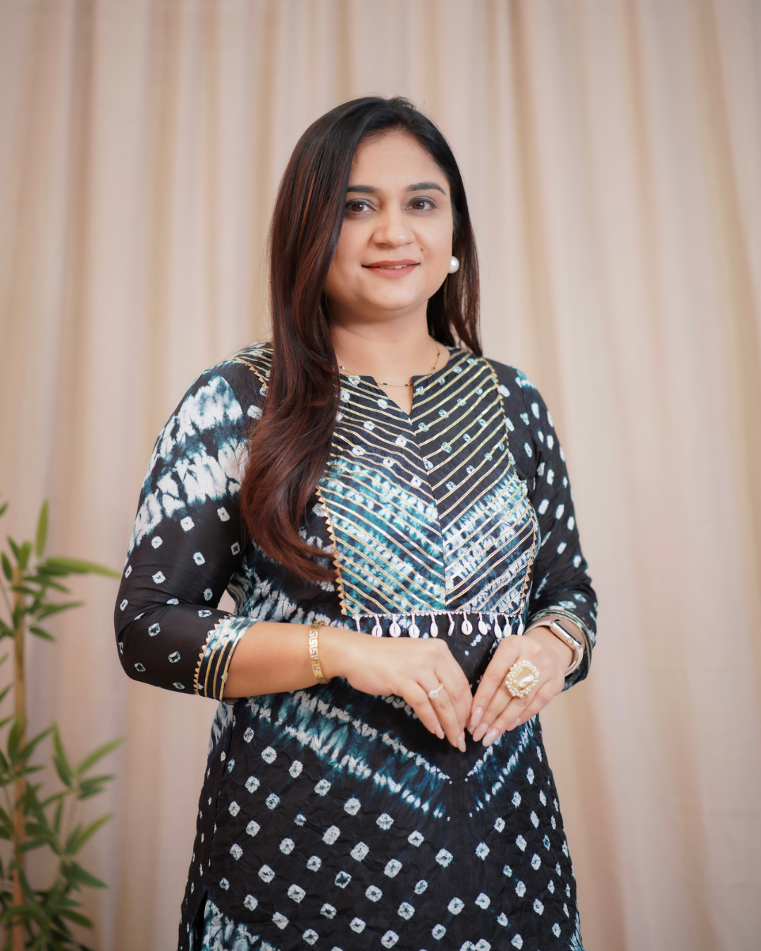 Tie and dye Muslin dhoti set - The Jaipur Studio