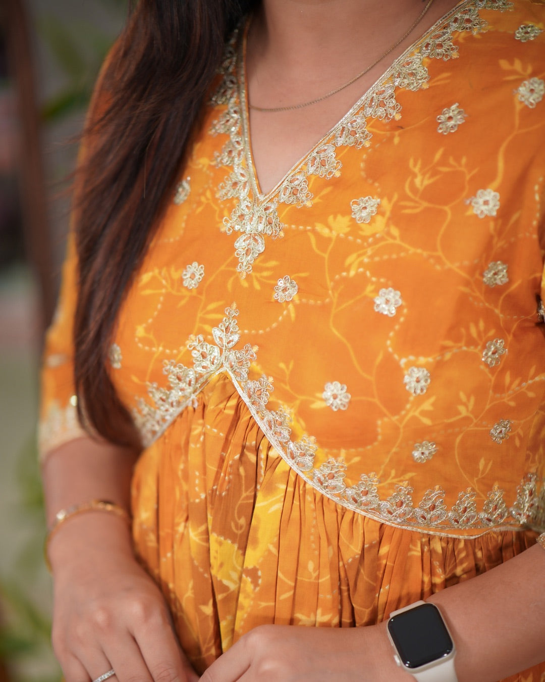 Alia Style Cotton Long Dress - The Jaipur Studio
