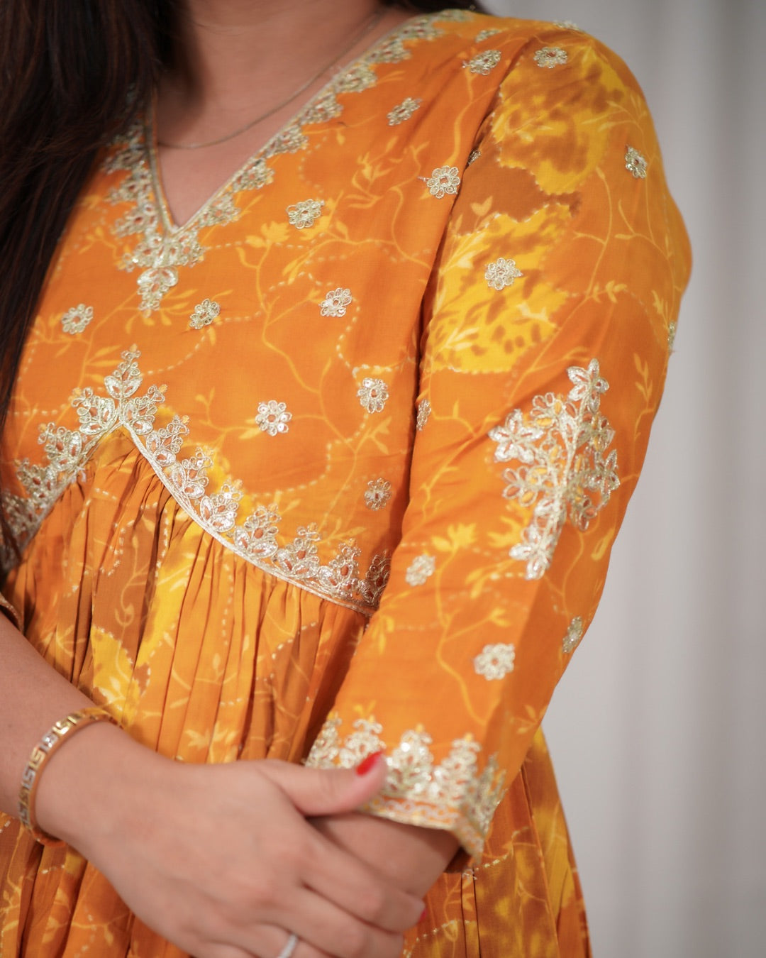 Alia Style Cotton Long Dress - The Jaipur Studio