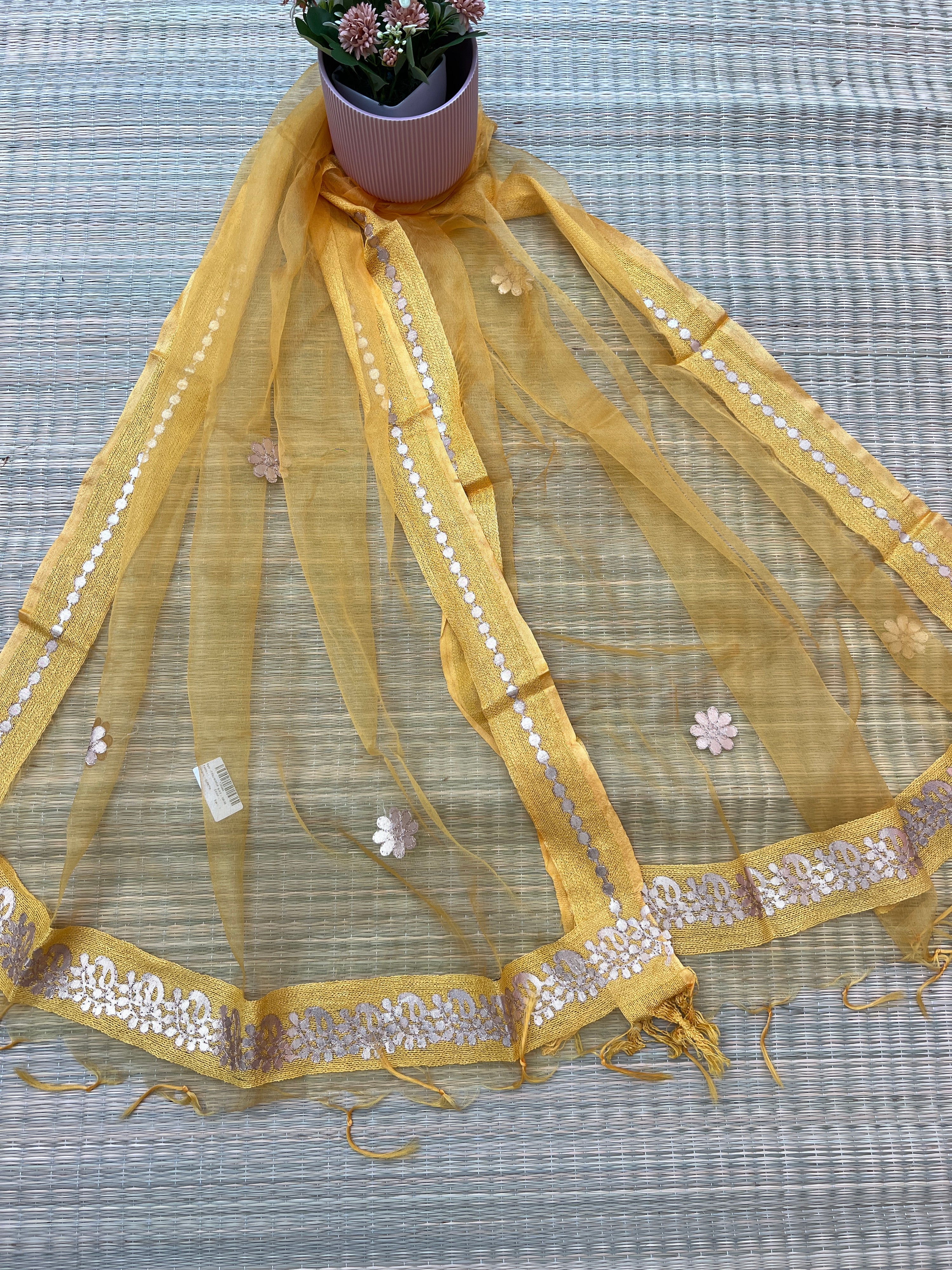 Beautiful Tissue Dupatta With Gotta Work - The Jaipur Studio