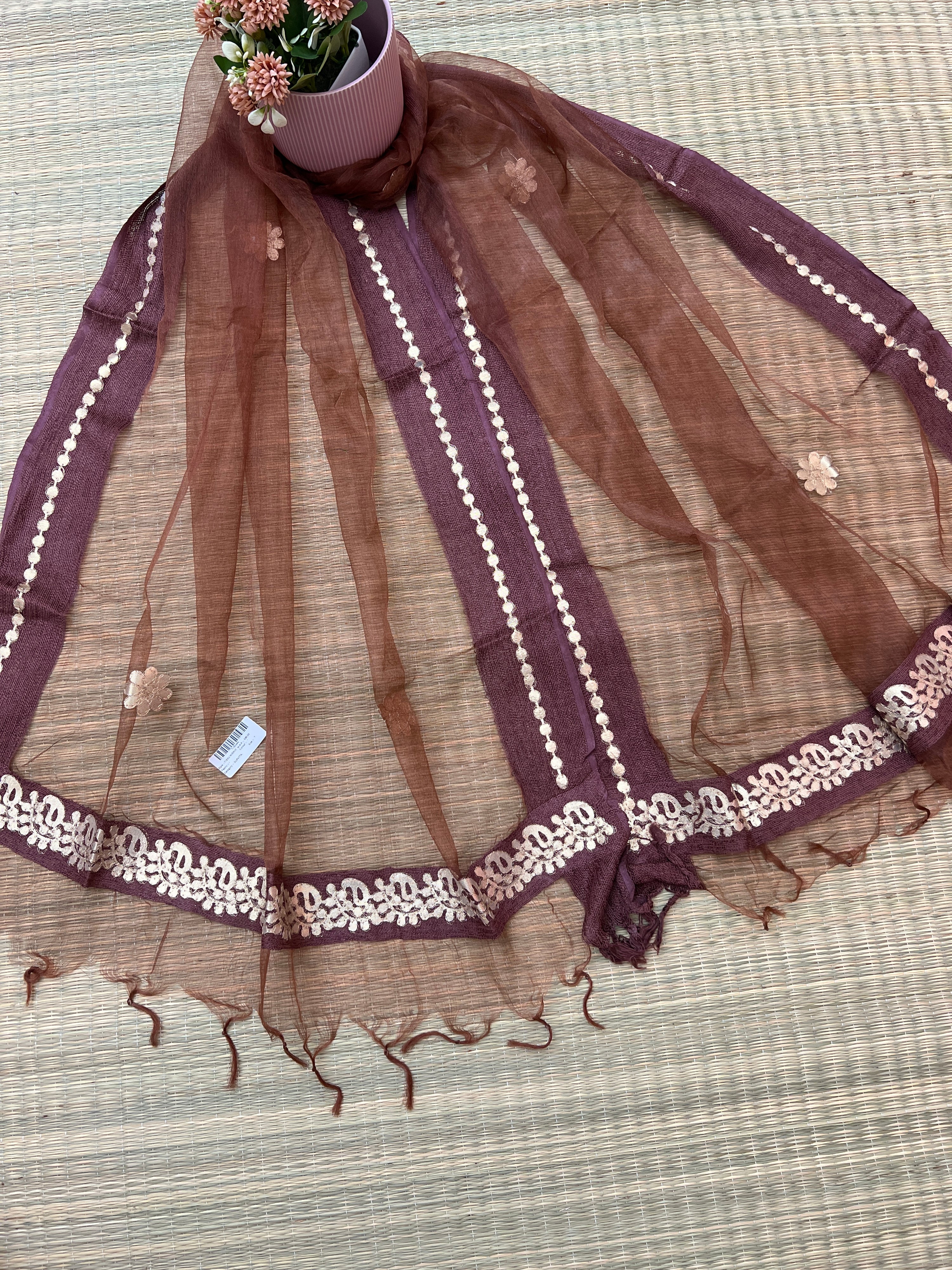 Beautiful Tissue Dupatta With Gotta Work - The Jaipur Studio