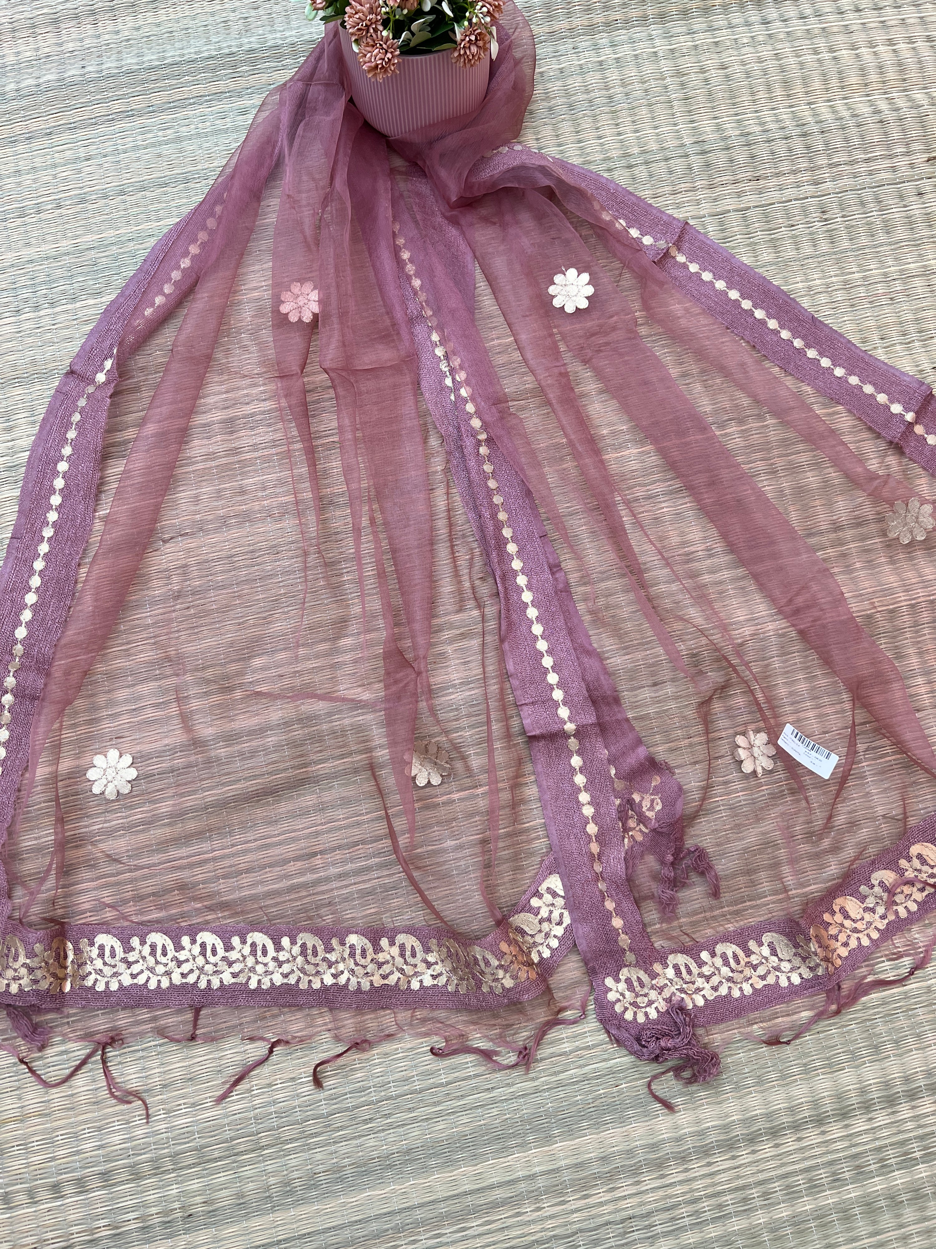 Beautiful Tissue Dupatta With Gotta Work - The Jaipur Studio
