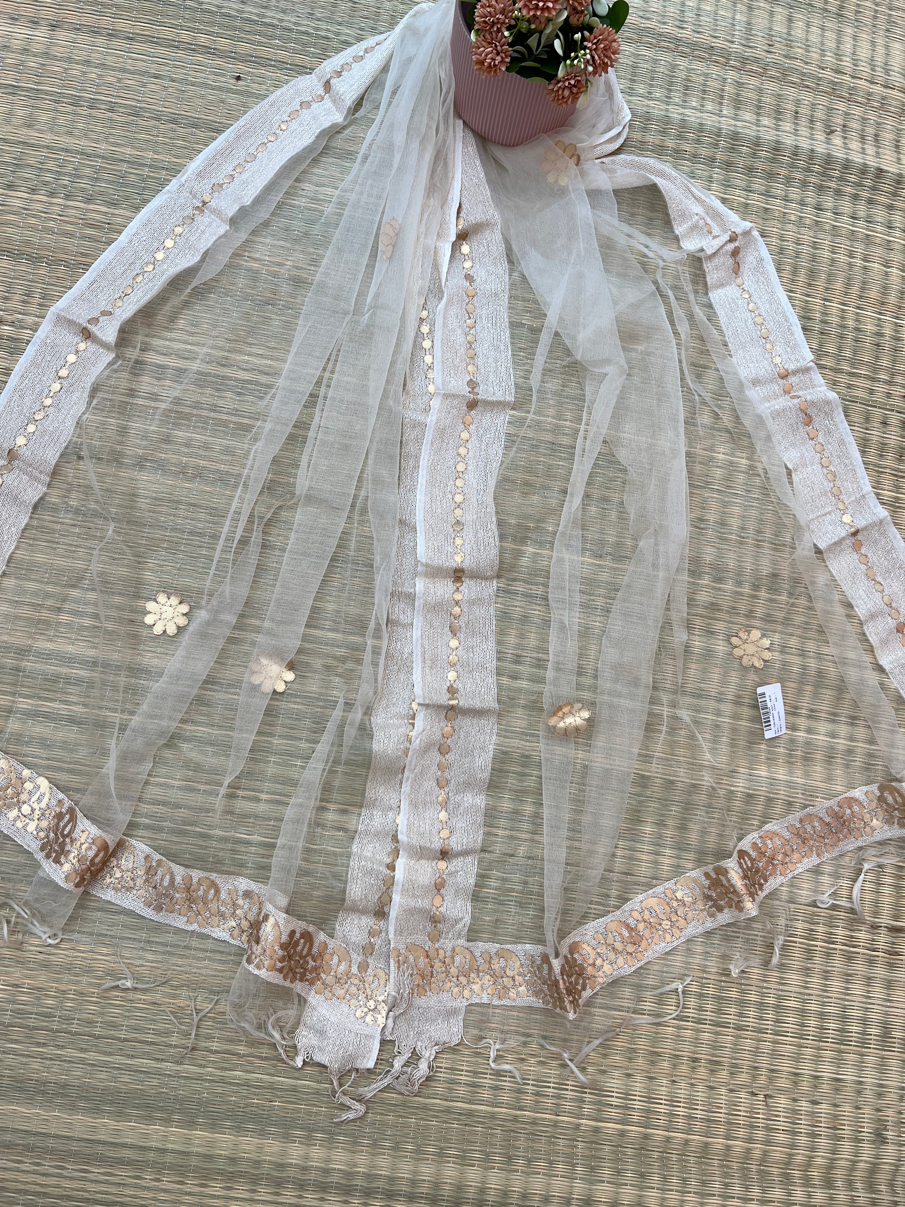 Beautiful Tissue Dupatta With Gotta Work - The Jaipur Studio